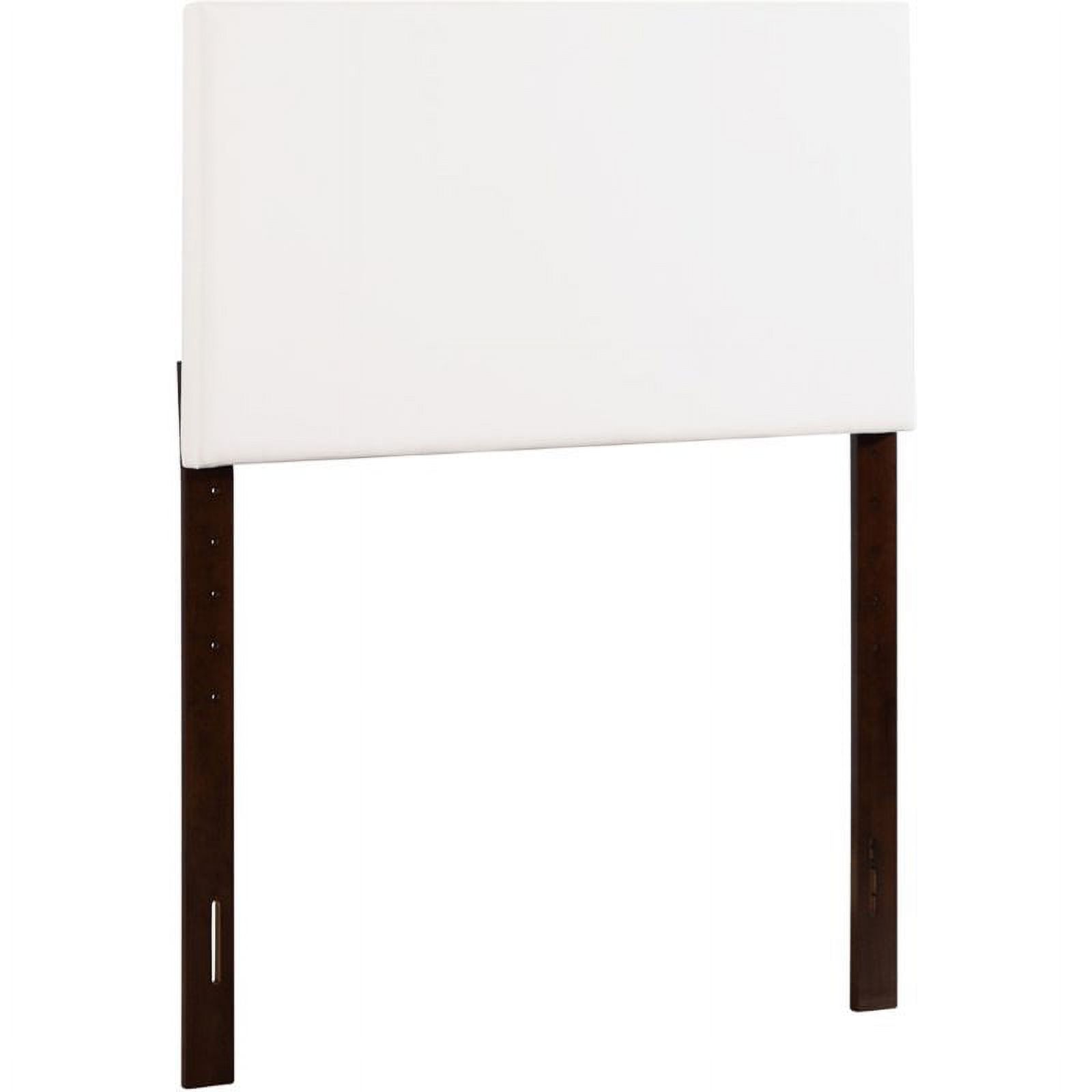 Pemberly Row Faux Leather Upholstered Twin Headboard in White