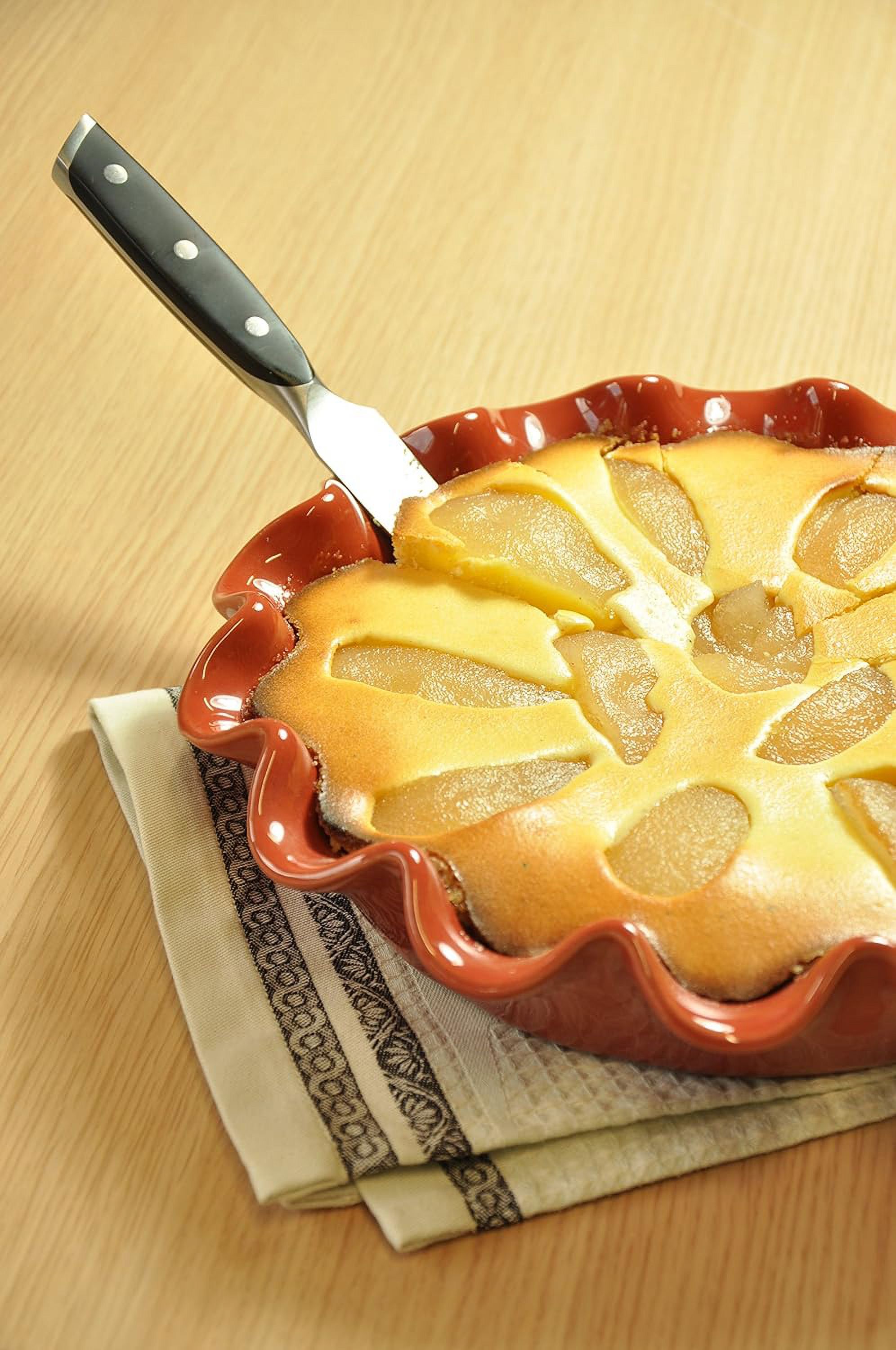 Made In France Blue Stone Ruffled Pie Dish 10.5