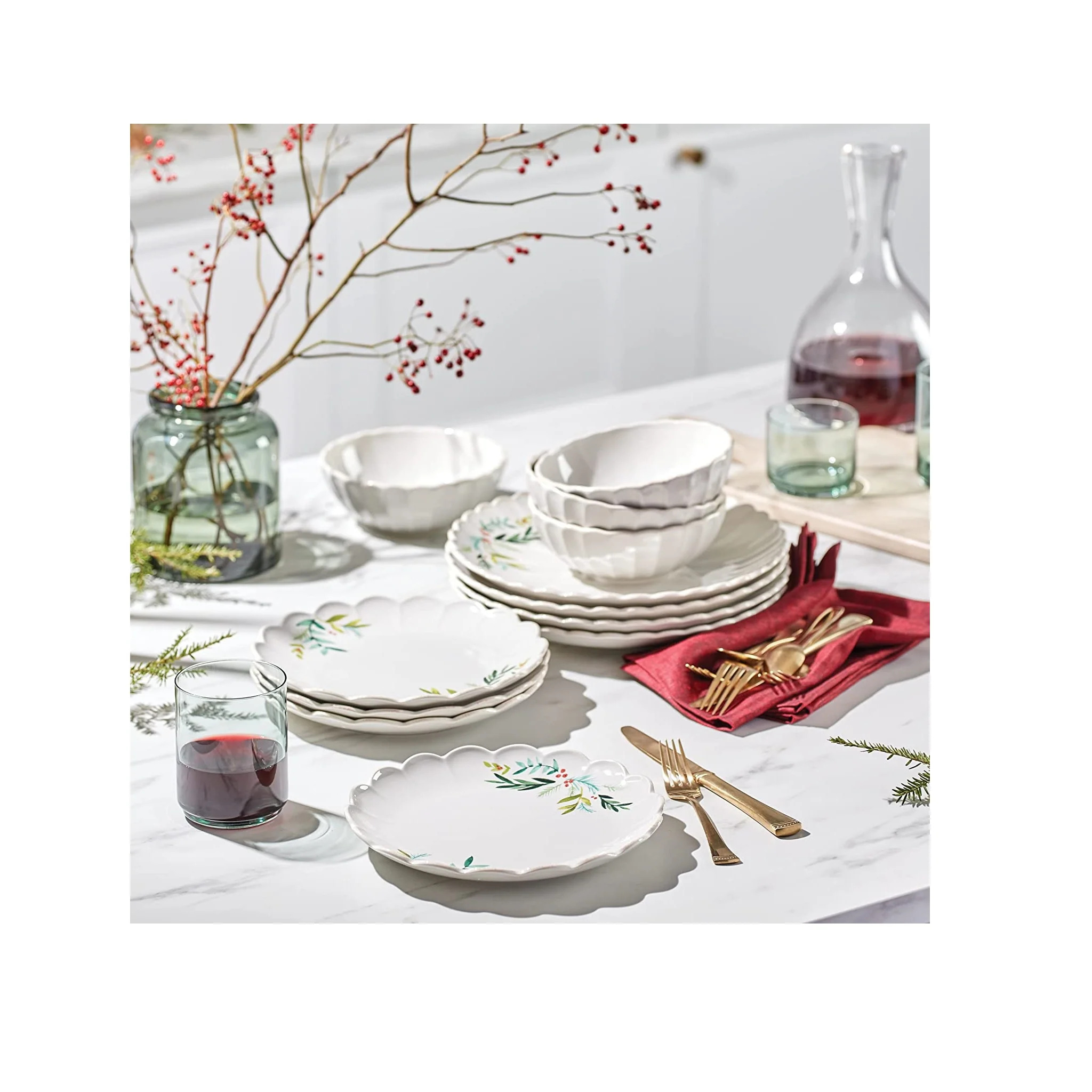 Lenox French Perle Berry 12-Piece Dinnerware Set