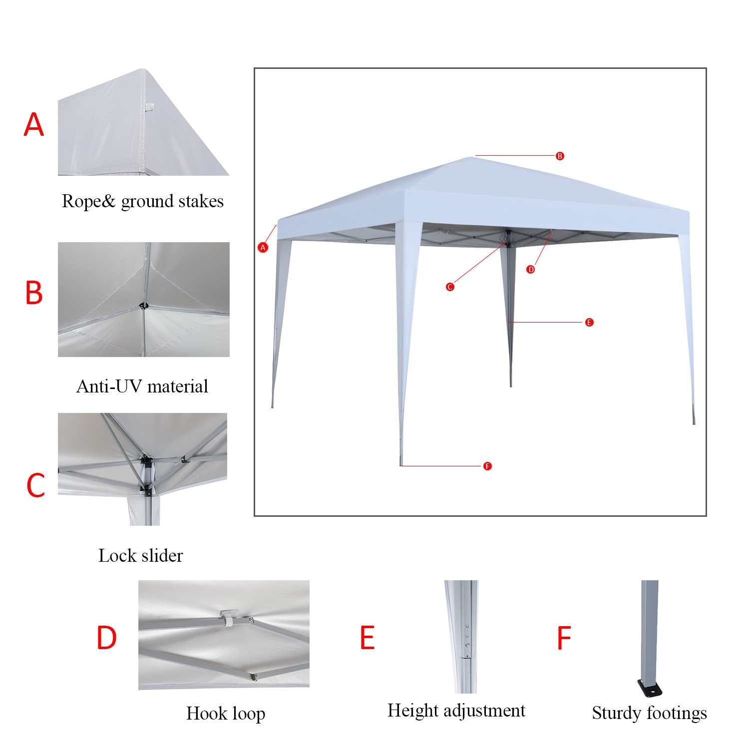 Mother's Day Sales - 10 Ft. W x 10 Ft. D Steel Party Tent Canopy