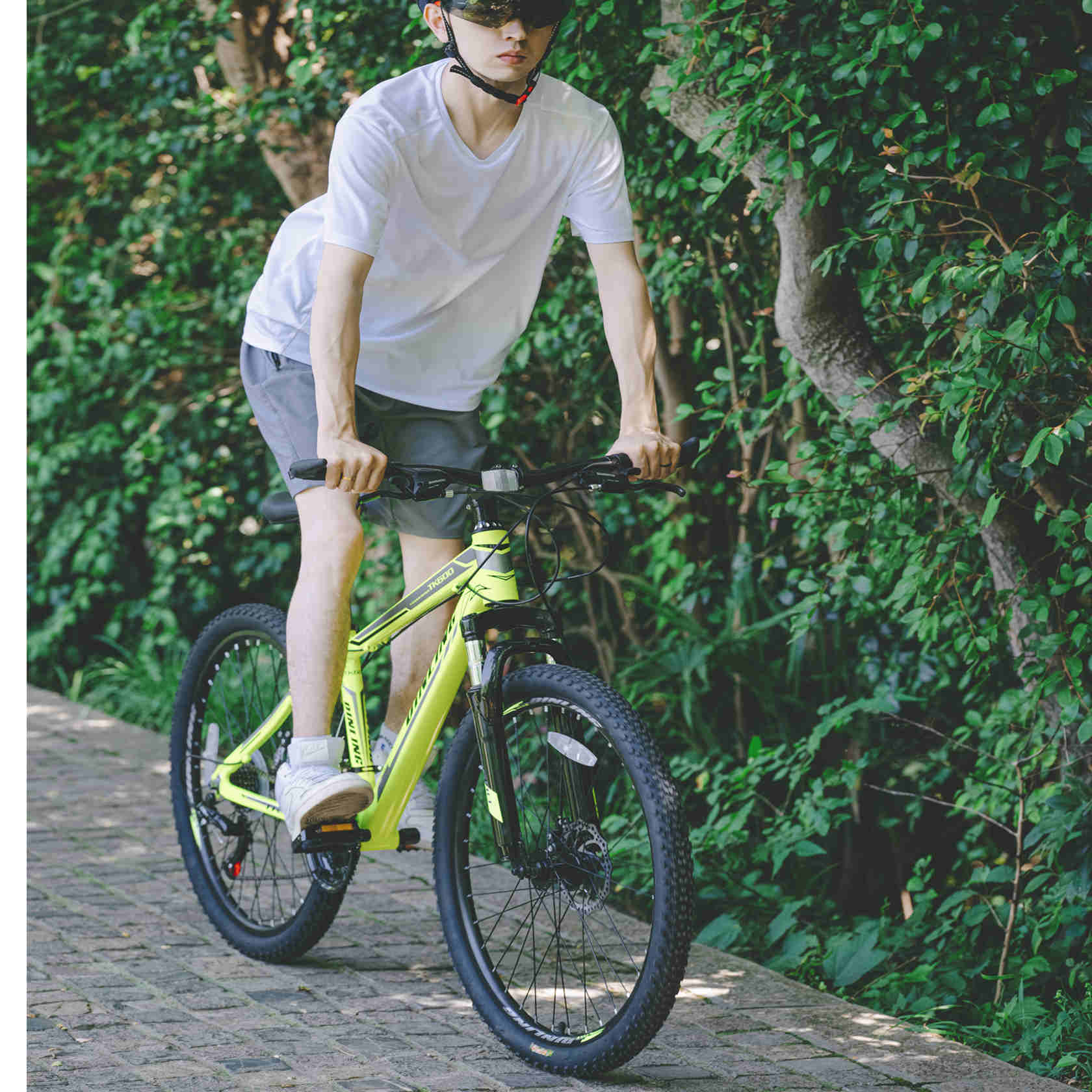 Dinling Mountain Bike, 21-Speed, 26-inch Bicycles, MTB Mens and Womens Yellow