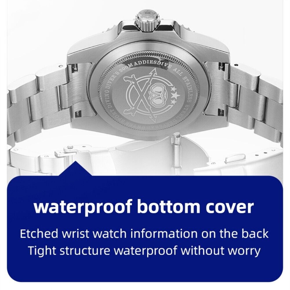 Men's Quartz Watch Ceramic Rotating Bezel Japan Miyota Movement 300M Waterproof