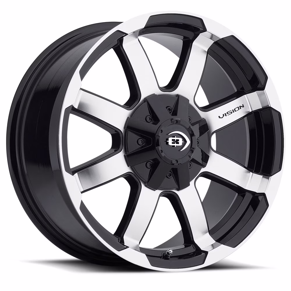 15x7.5 Vision Off-Road 413 Valor Black Machined Wheel 5x5.5 (-12mm)