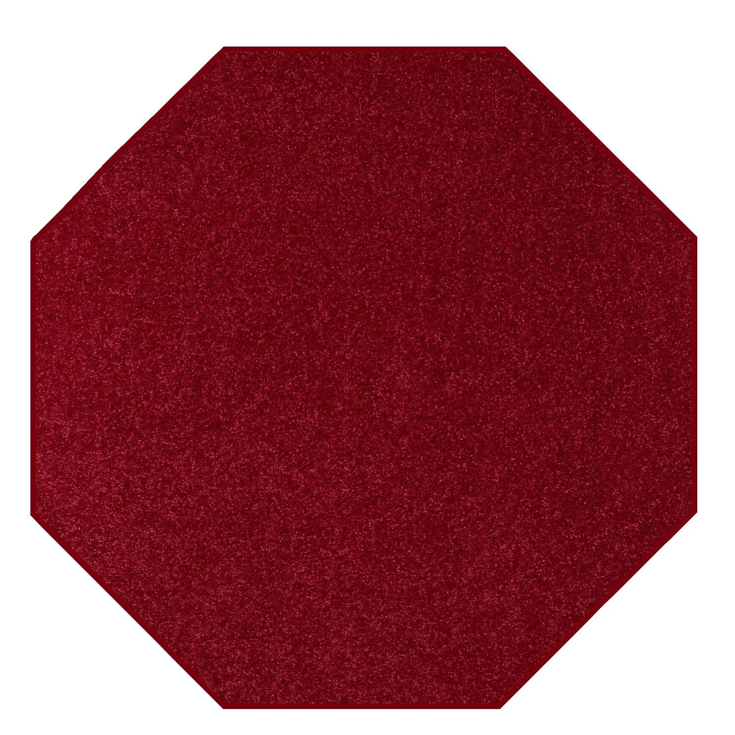 Home Queen Color World Collection Way Solid Color Area Rugs Burgundy - 5' Octagon