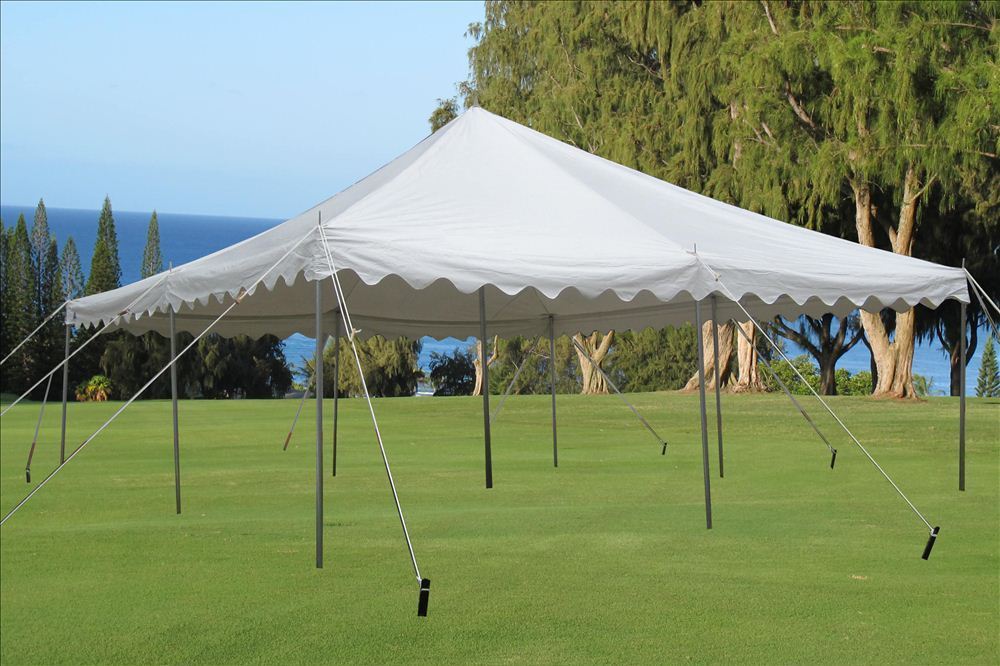 20'x20' PVC Pole Tent - Party Wedding Canopy Shelter White - By DELTA Canopies
