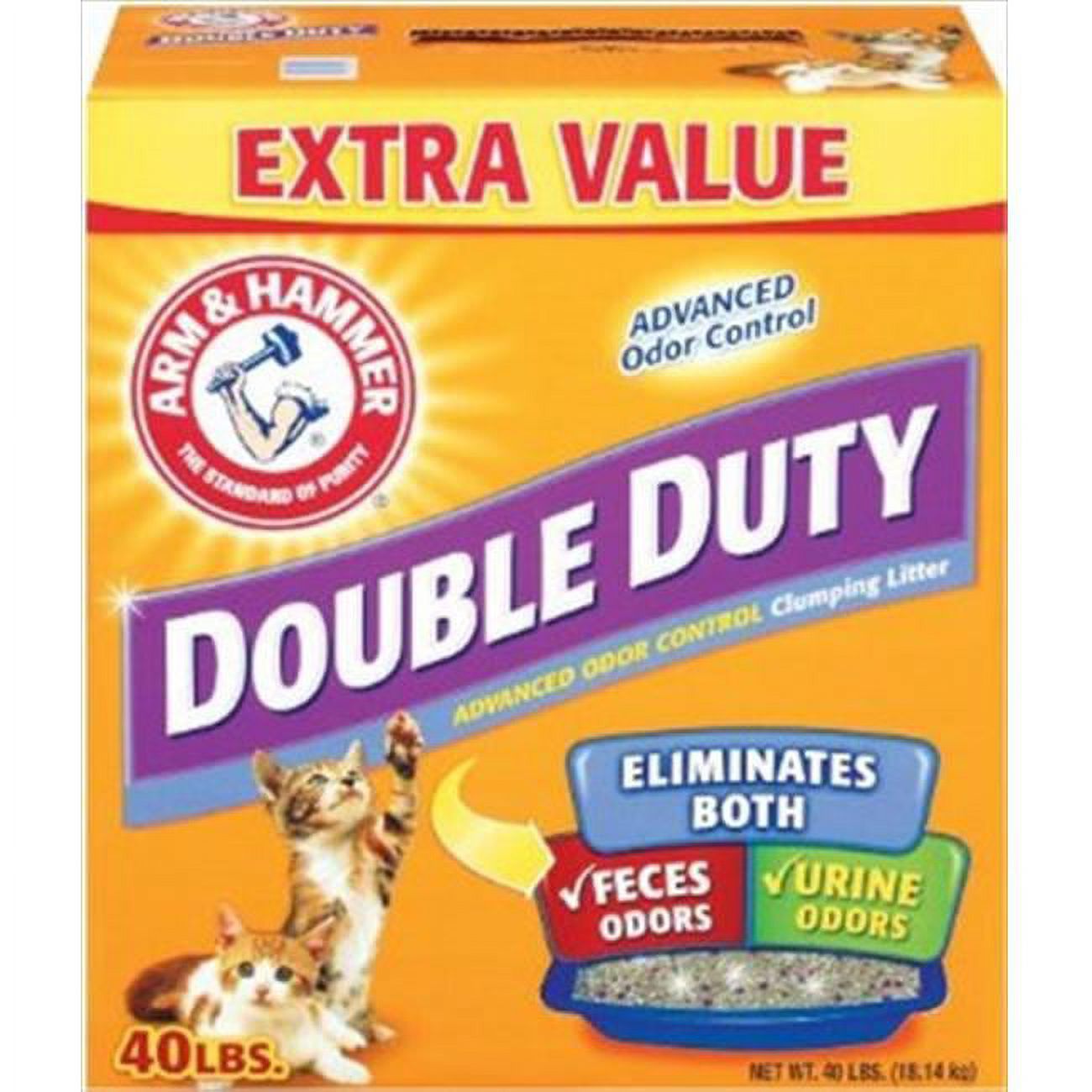 Arm & Hammer A&H Double Duty Clump Ltr 40 - Gray - 40 lbs