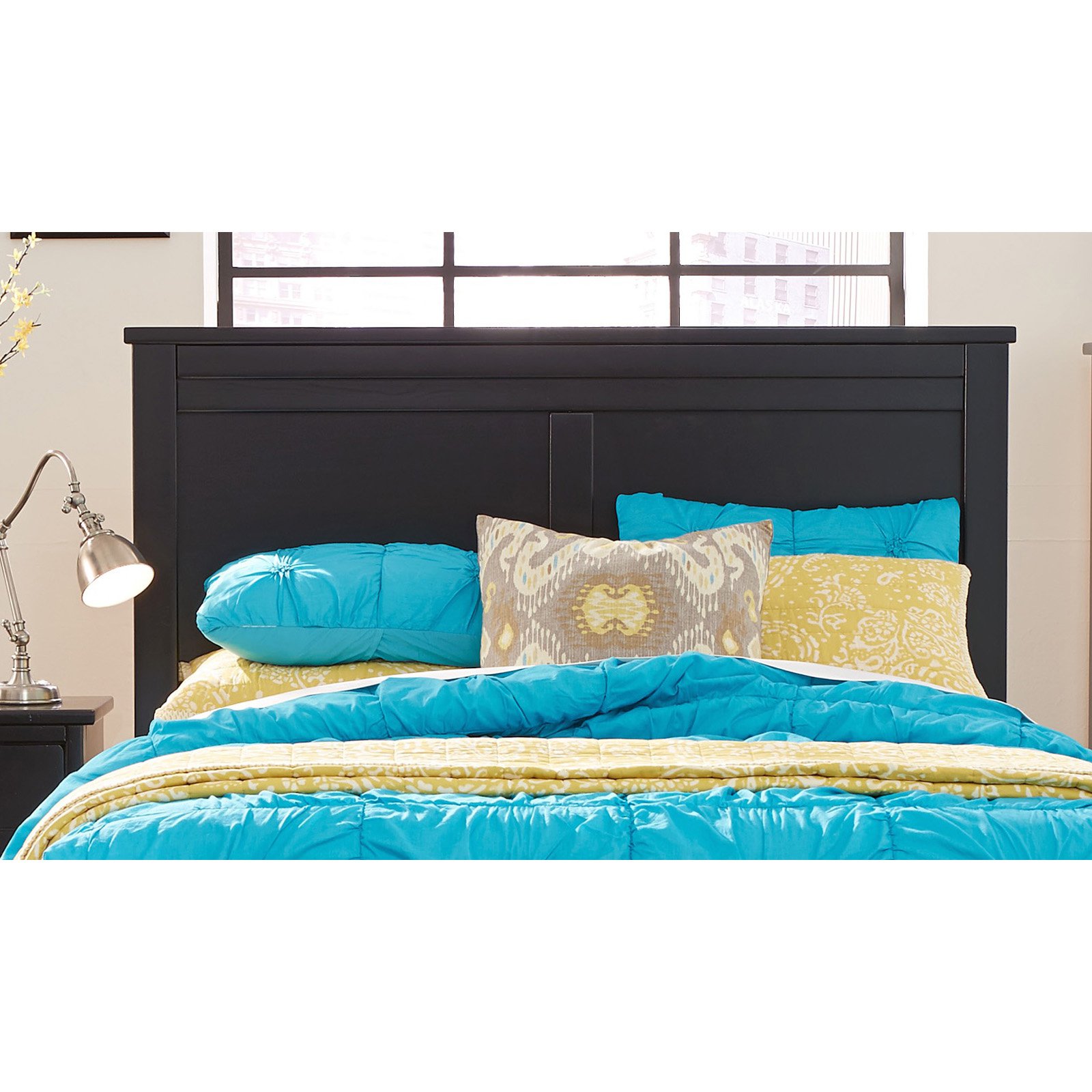 Progressive Furniture Diego King Wood Panel Headboard in Cinnamon Pine