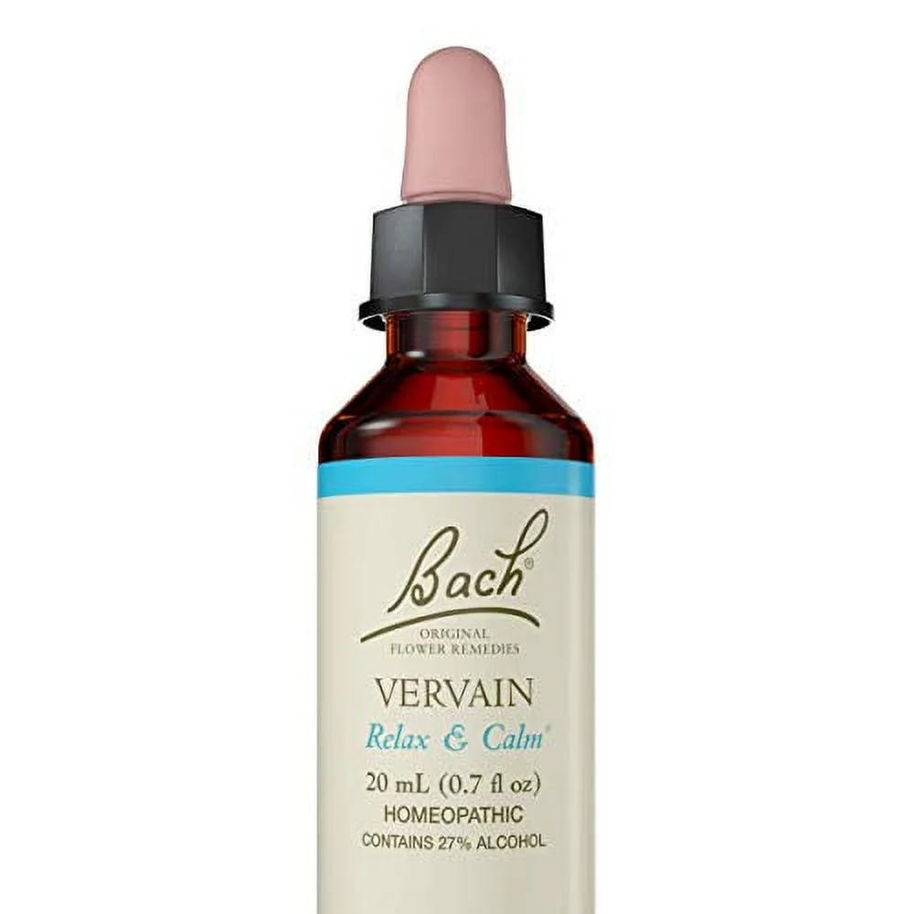 Bach Original Flower Remedies, Vervain for Relaxation and Calm, 20mL Dropper