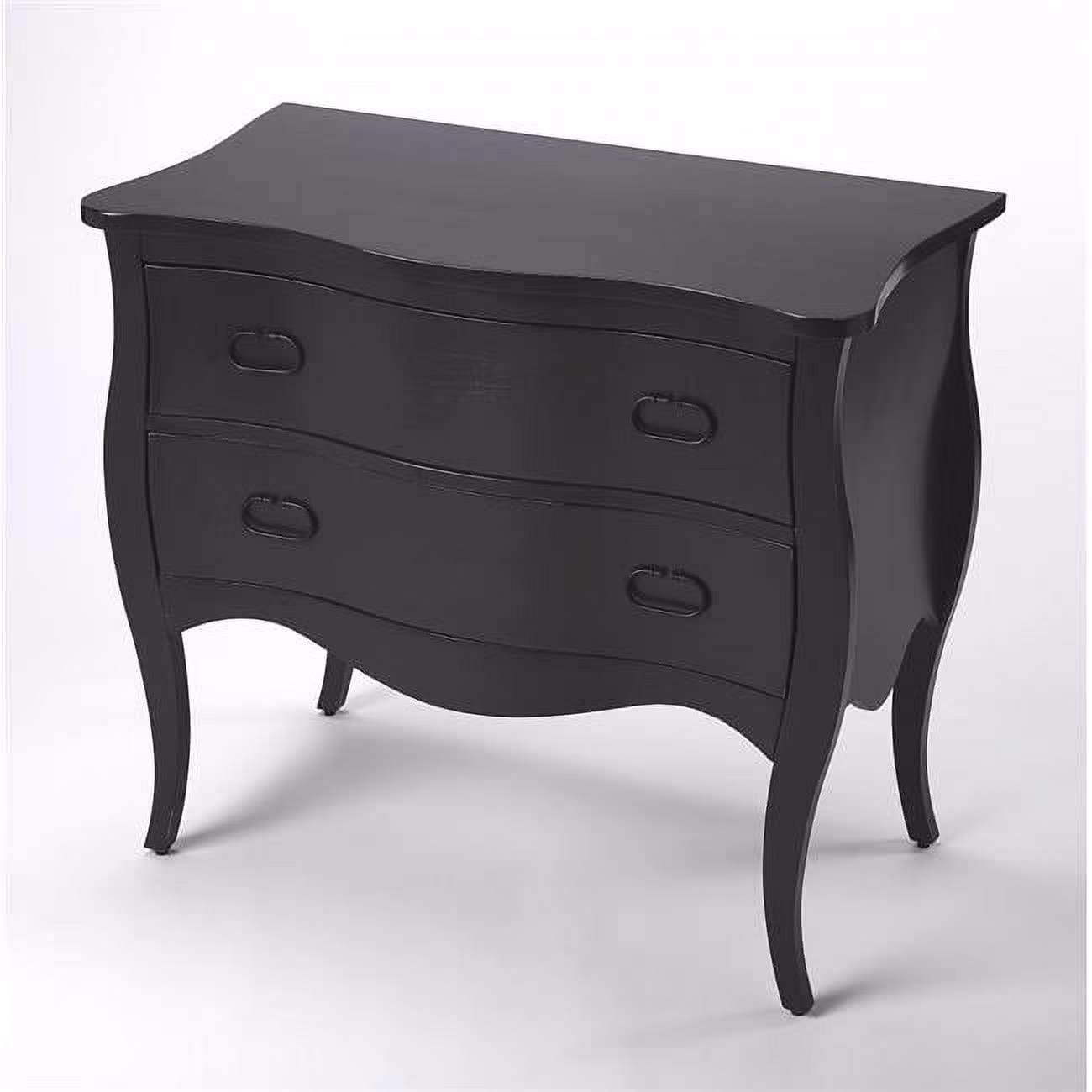 30.5 x 34 x 18 in. Black 2 Drawer Chest