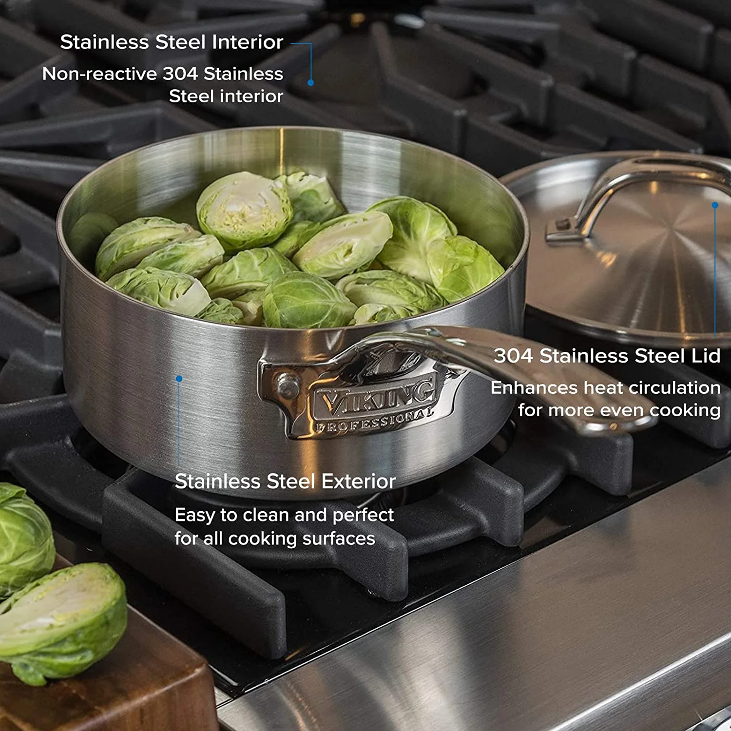 Viking Professional 5-Ply Stainless Steel Cookware Set  10 Piece