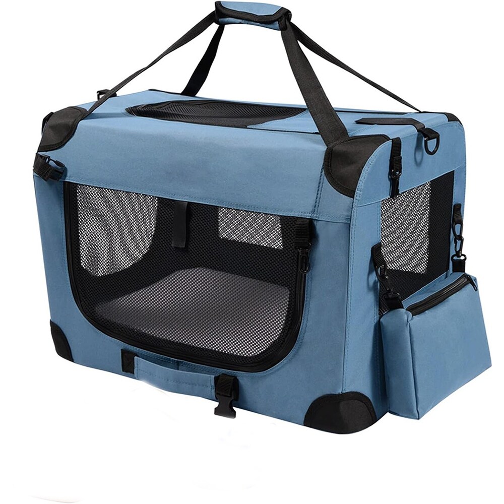 Dog Crate  with Soft Warm Blanket and Foldable Bowl