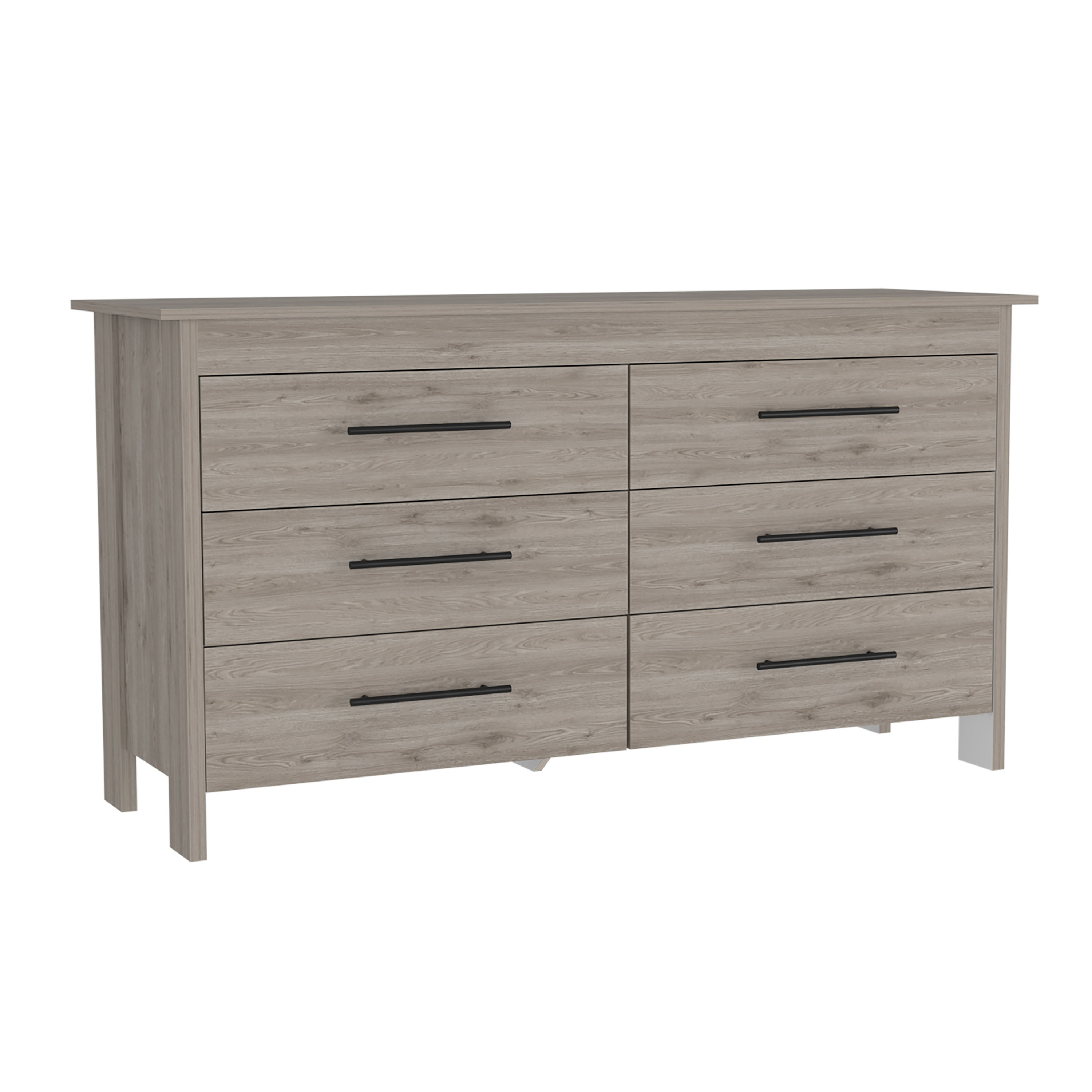 CoSoTower 6 Drawer Double Dresser Wezz, Bedroom, Light Gray