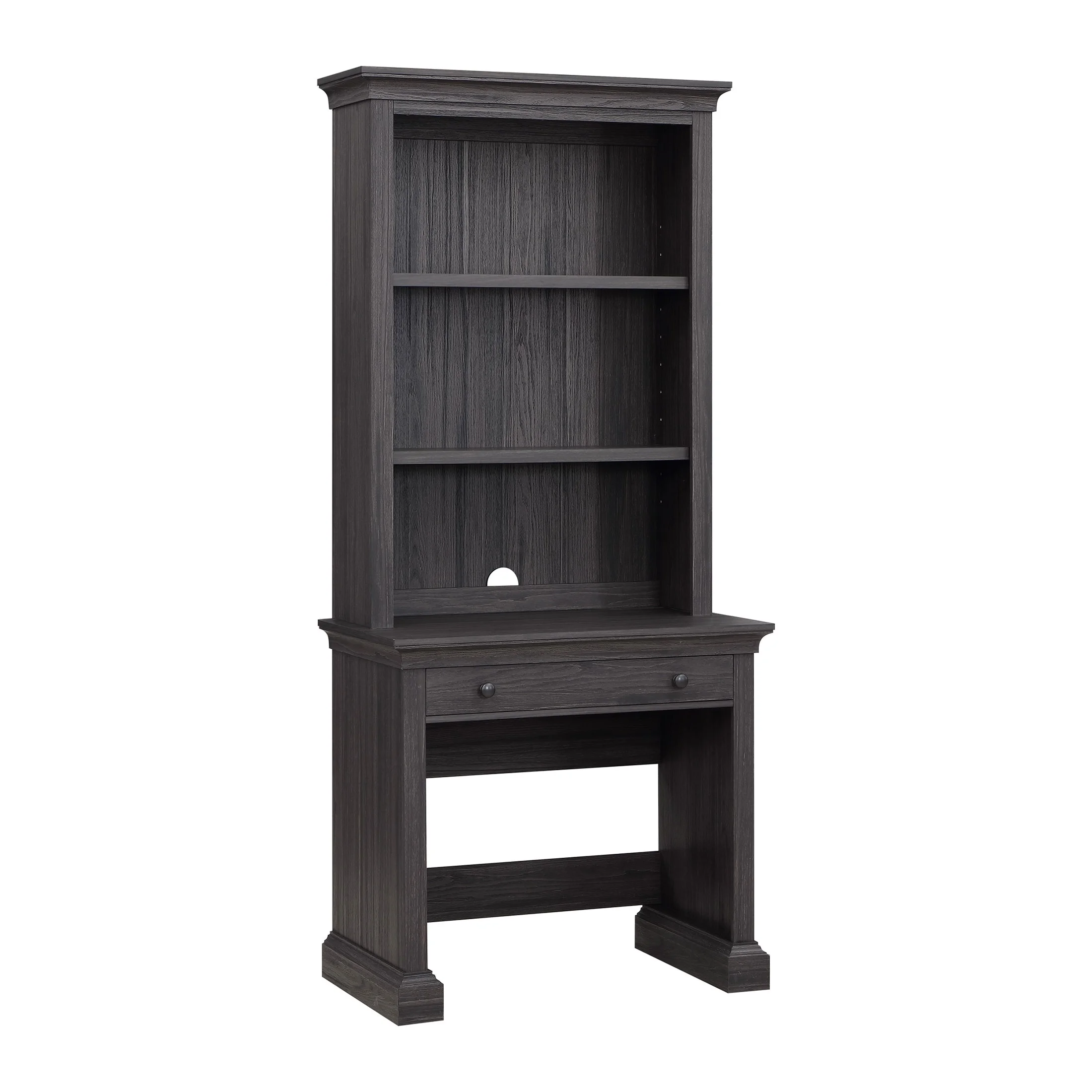 Better Homes & Gardens Canton Writing Desk with 2-Shelf Hutch, Tobacco Oak Finish