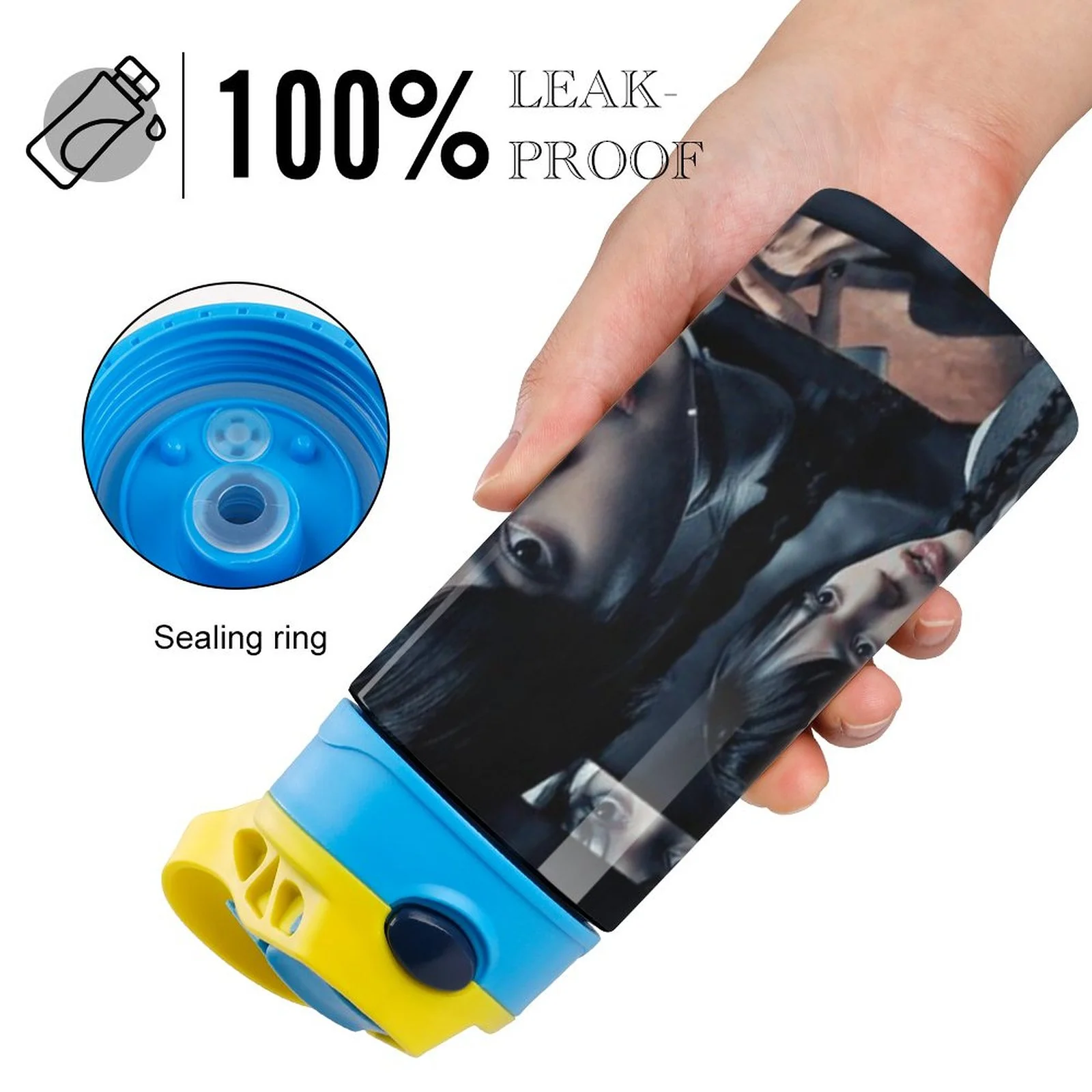 School Wednesday Children's Water Bottle Vacuum Insulated Stainless Steel Cup With Straw Toddler Thermoses