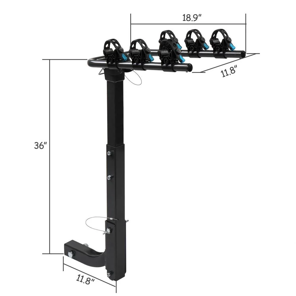 Winado 3 Bike Rack, Hitch Mount Foldable Bicycle Carrier Rack