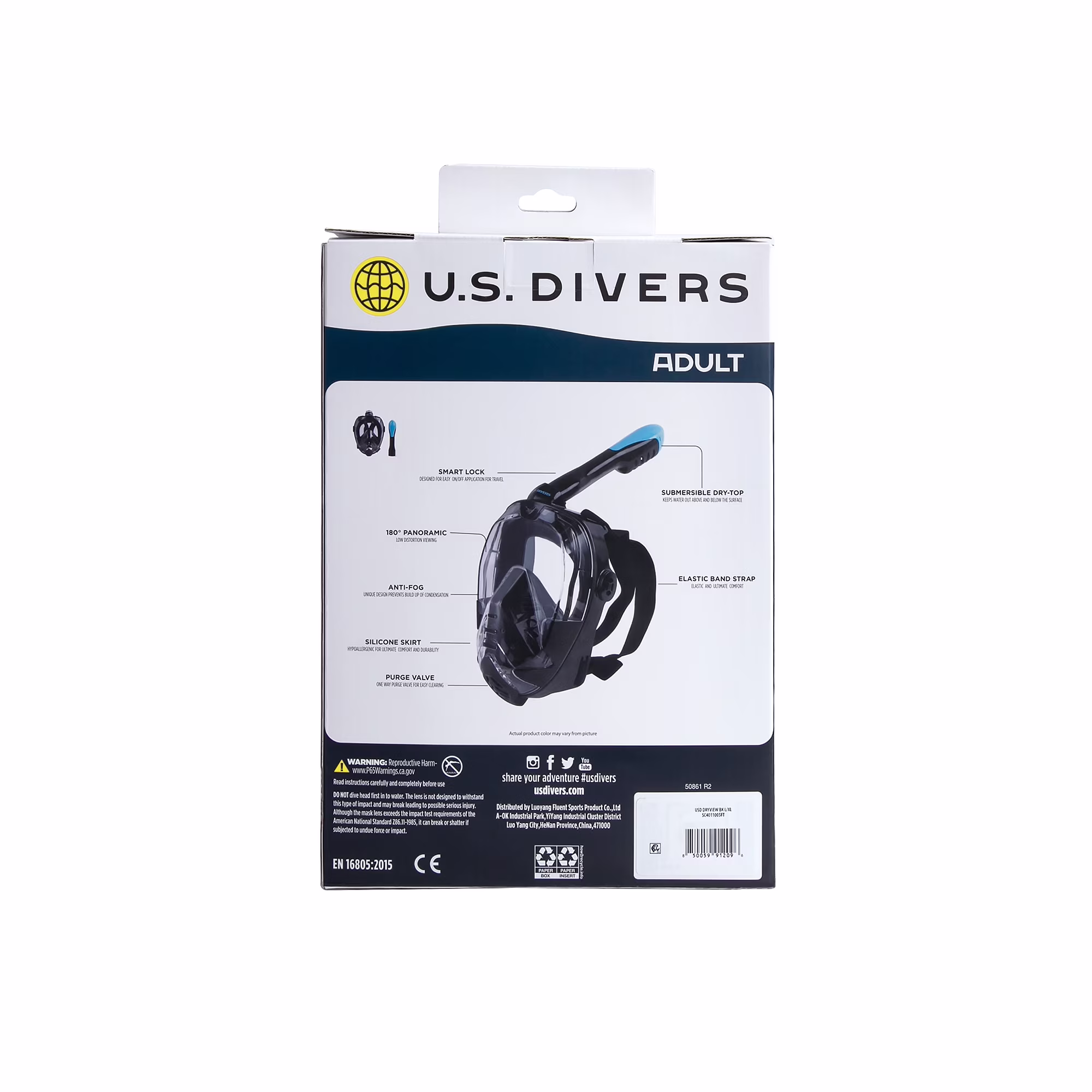 U.S.DIVERS DRYVIEW BK S/M