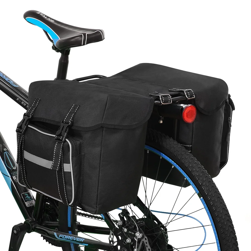 Tomshoo Bike Back Pannier Rear Seat Bag Cycling Rack Grocery Pannier Road Bike Storage Bag