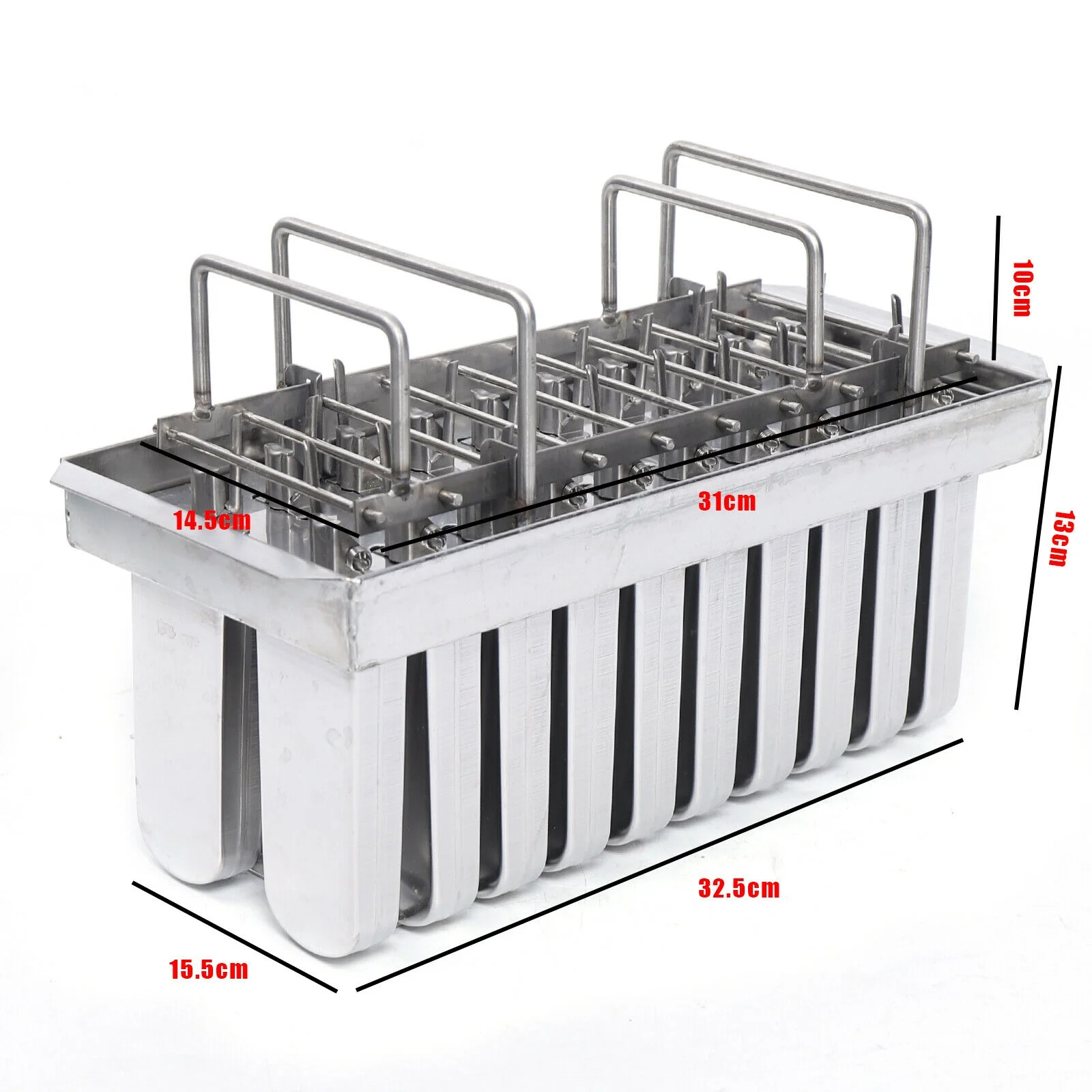 DENEST 20Pcs Ice Cream Mold Ice Popsicle Stick Holder Mold Stainless Steel