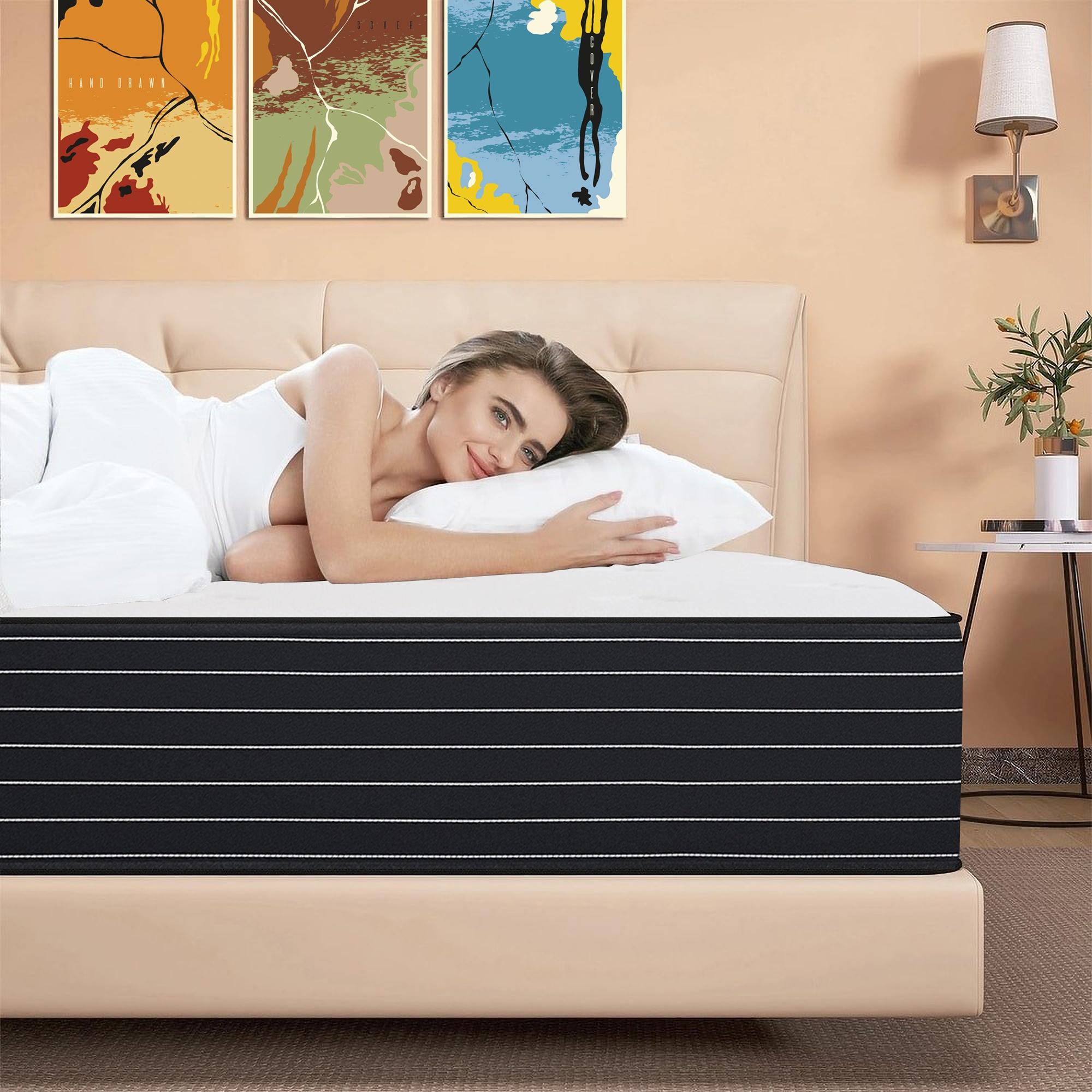 Glavbiku Full Size Mattresses,12inch Spring Breathable Memory Foam Hybrid Mattresses in a Box,Adult