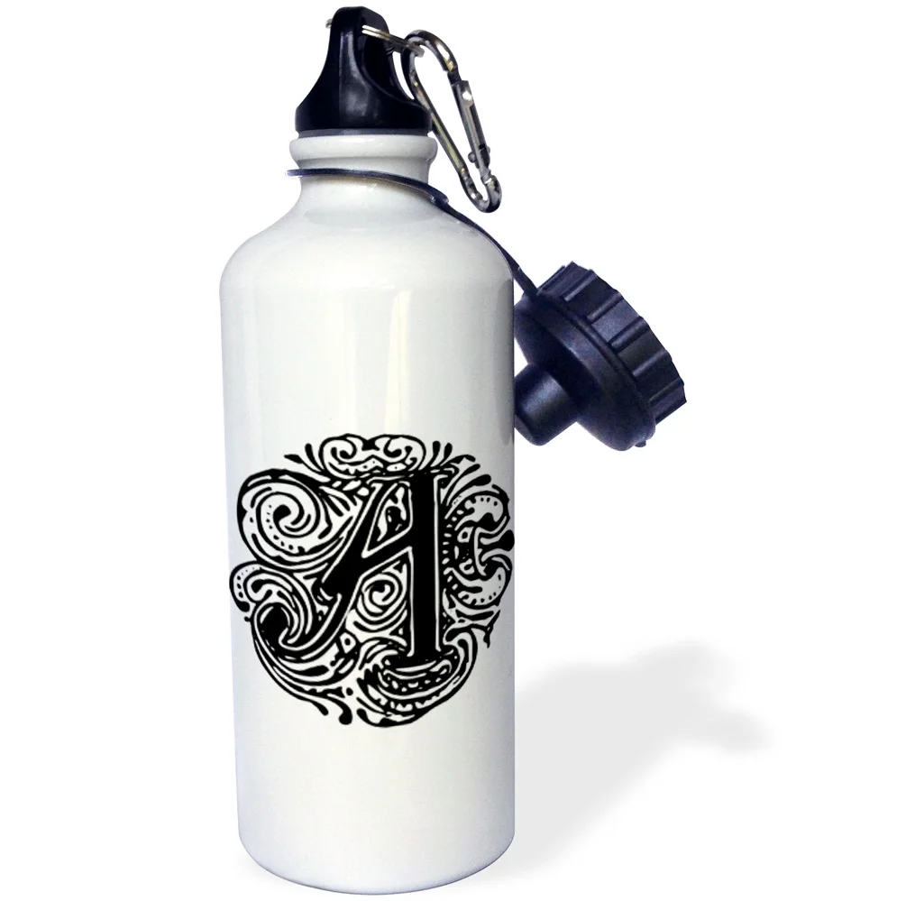 Fancy Letter A 21 oz Sports Water Bottle wb-14209-1