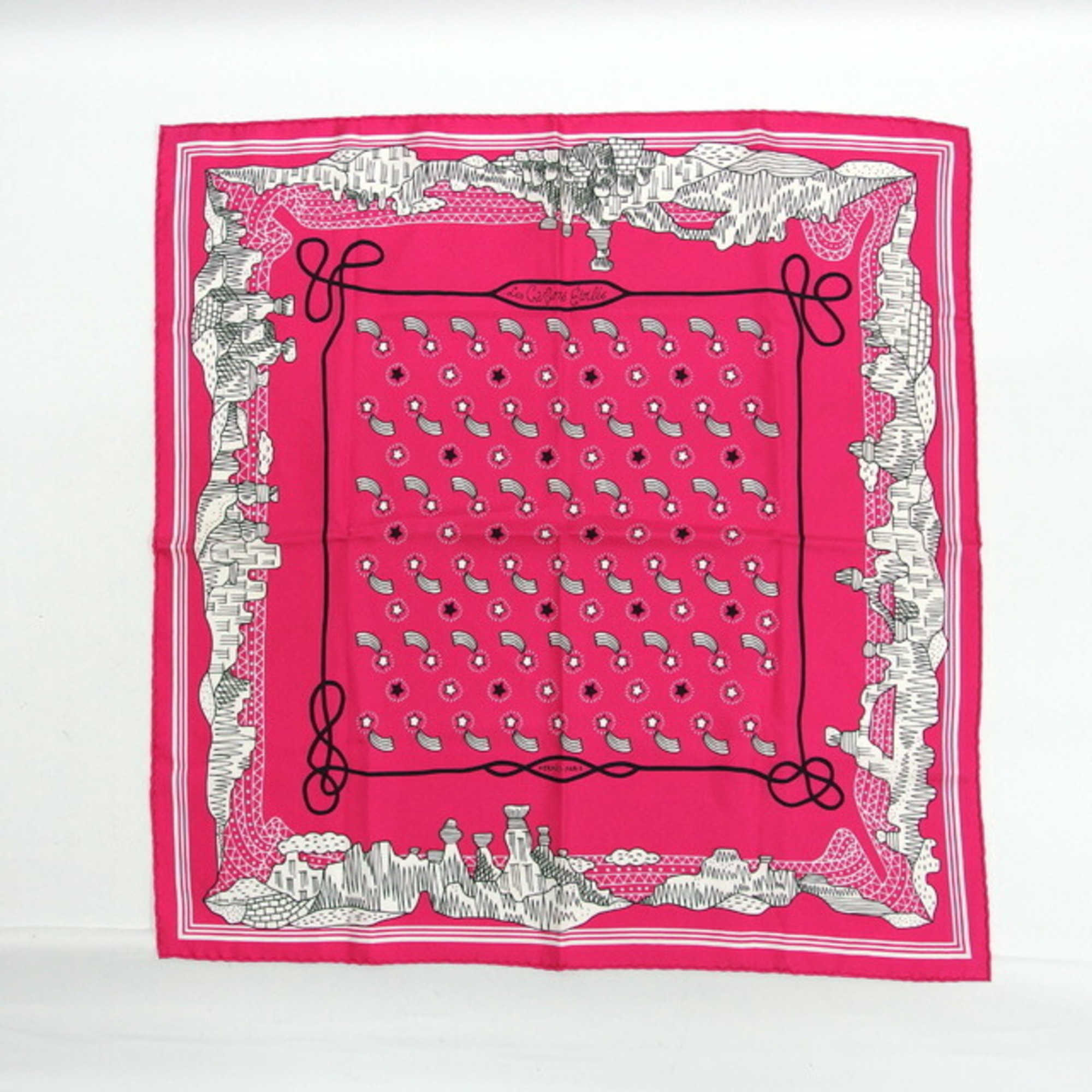 Pre-Owned Hermes Les Canyons Etoiles From the canyons to stars Carre 55 scarf (Good)