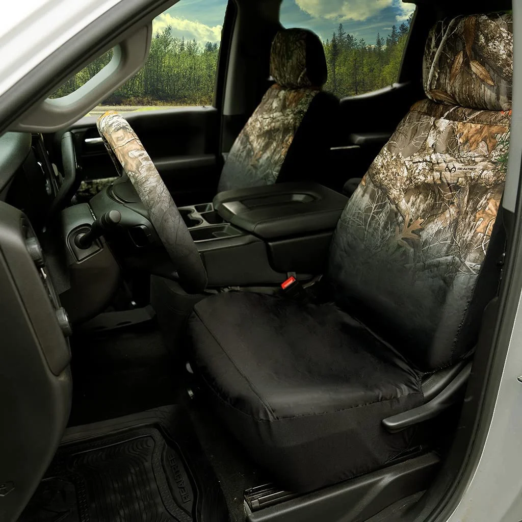 Realtree Edge Camo Plane Universal Low-back Seat Cover for Trucks, Cars and SUVs, Single