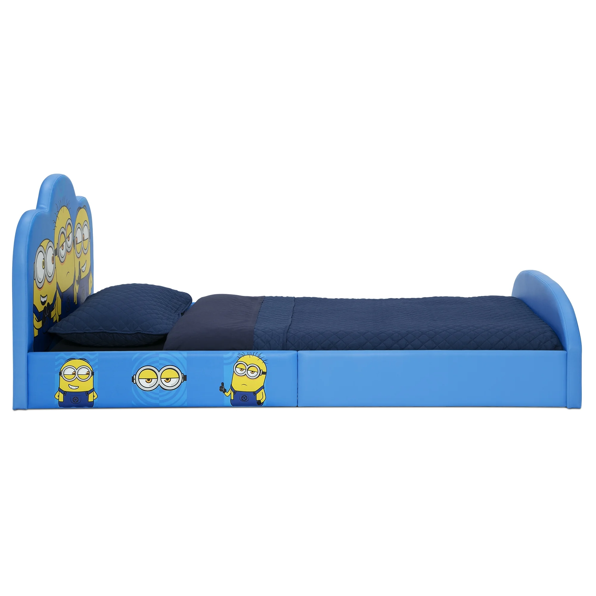 Minions Upholstered Twin Bed by Delta Children, Blue