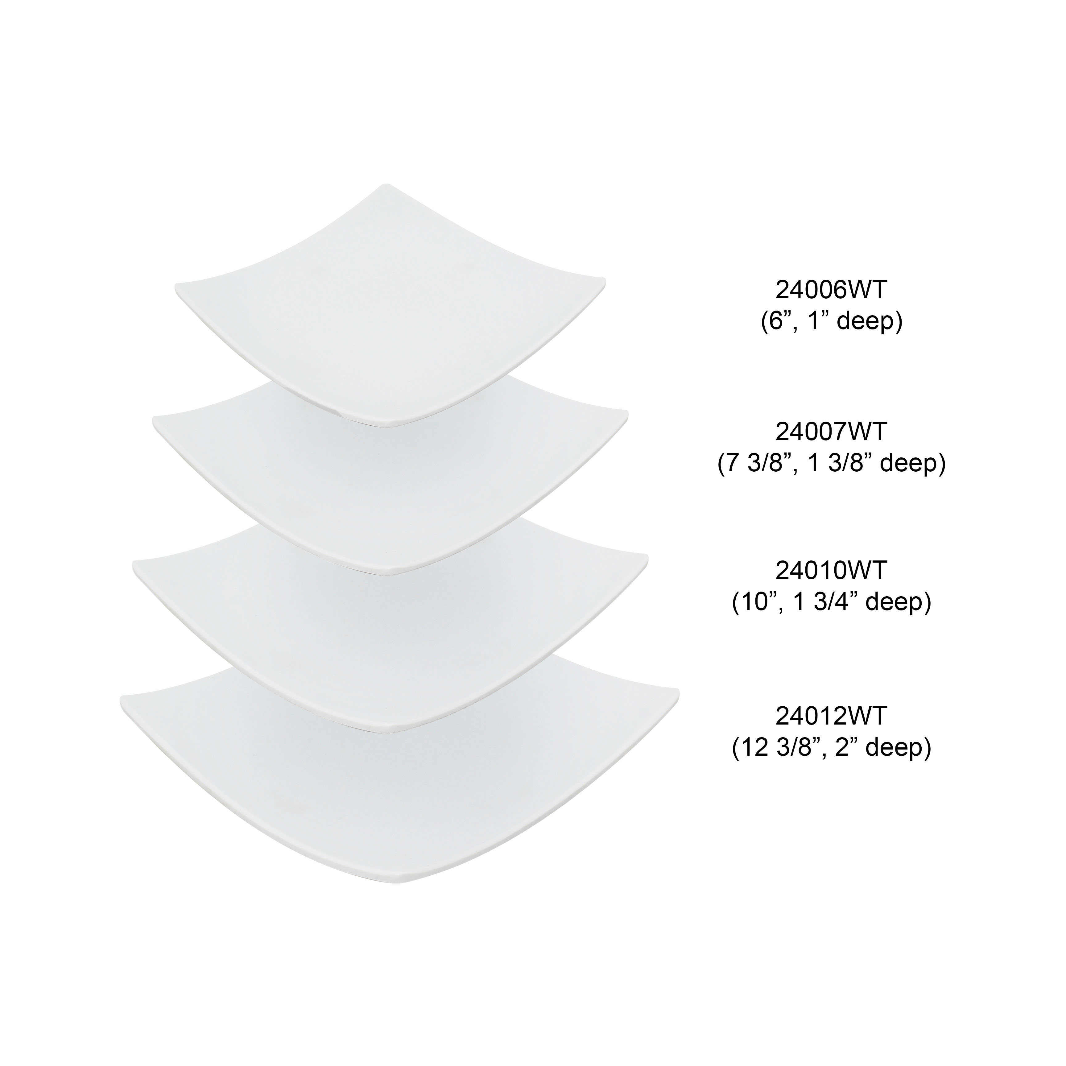 Excellante Classic White Extra Heavy Weight Melamine Dinnerware Collection 10