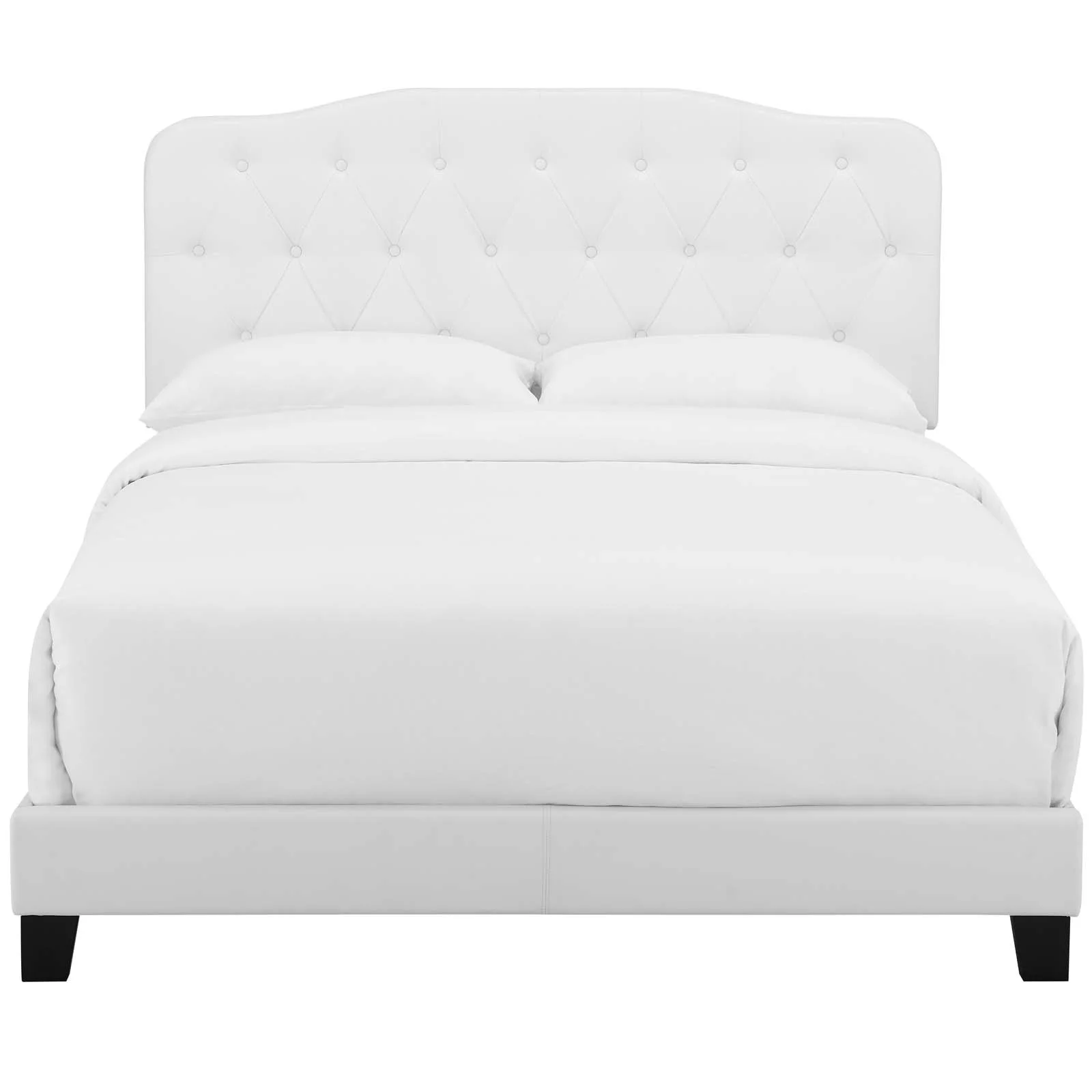 Modway Amelia Queen Faux Leather Bed in White