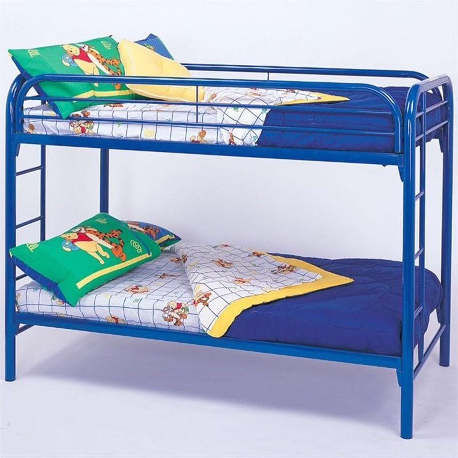Rosebery Kids Metal Twin Over Twin Bunk Bed in Blue