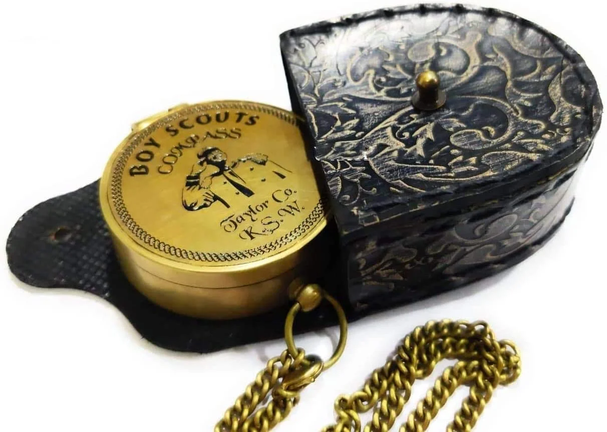 NauticalMart American Compass Antique Vintage Brass Compass