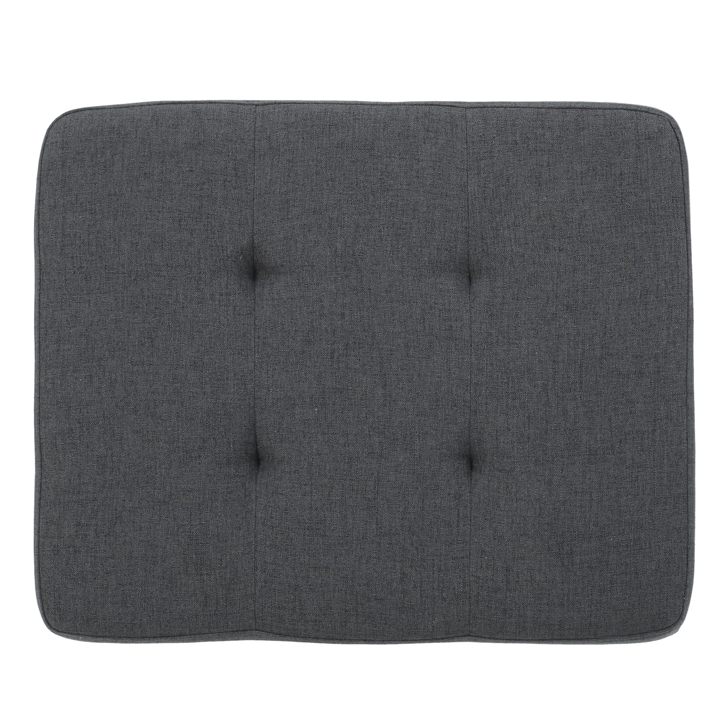 Noble House Sofija Fabric Tufted Ottoman, Dark Grey