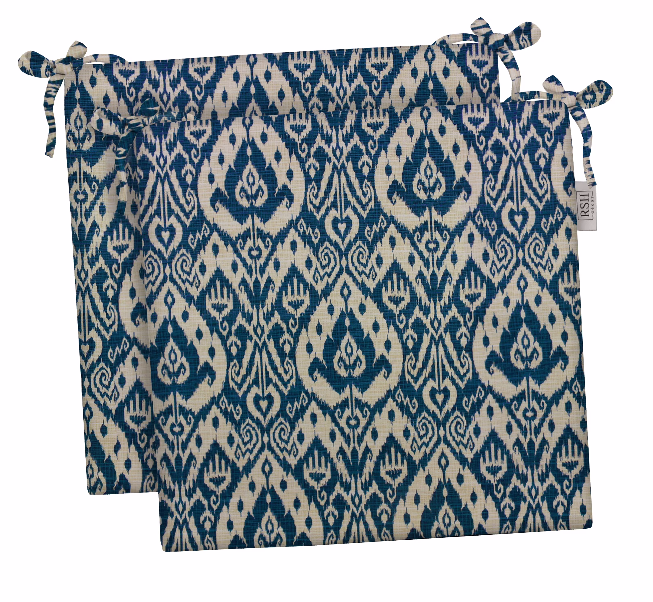 RSH Décor Indoor Outdoor Set of 2 Foam Dining Chair Seat Cushions, 18.5