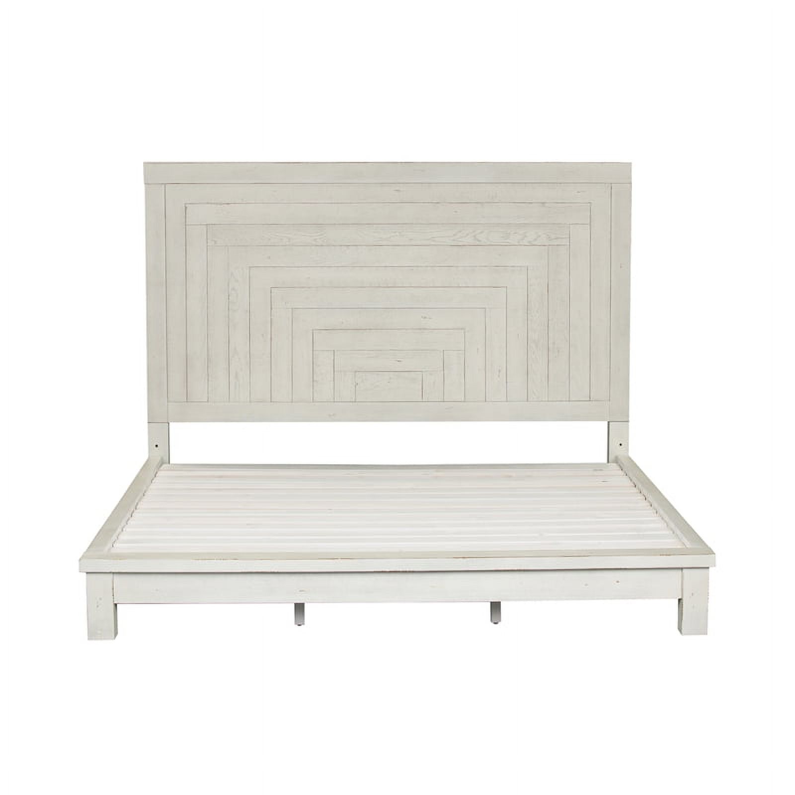 Modern Farmhouse White King Platform Bed