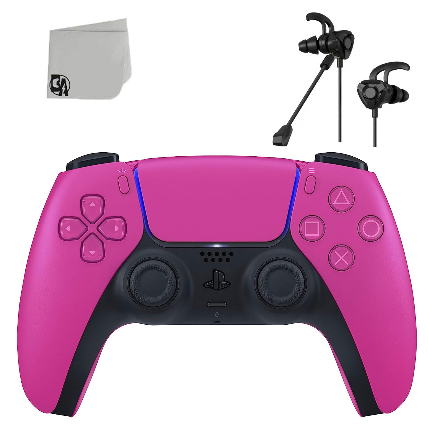DualSense PlayStation Wireless Controller - Pink - Like New With Earbuds Bundle BOLT AXTION