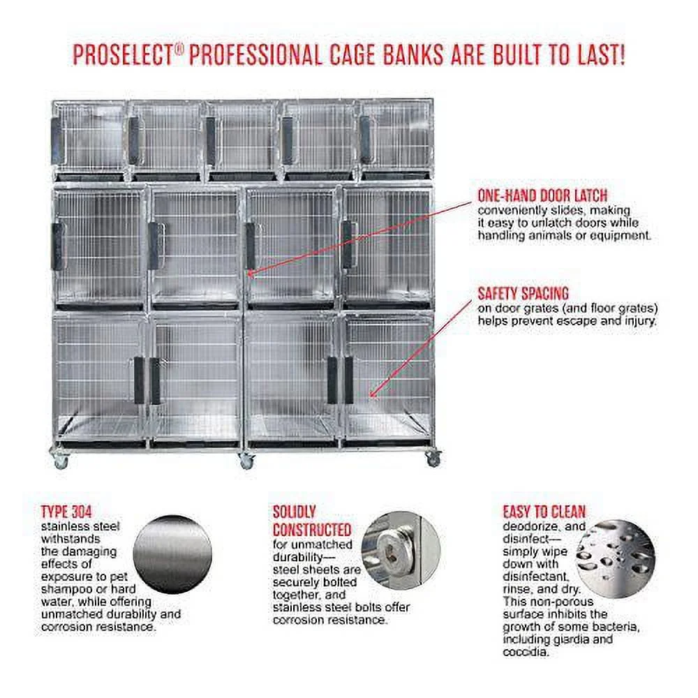 Pet Pals ZW5202 30 17 ProSelect Modular Kennel Cage Med Graphite