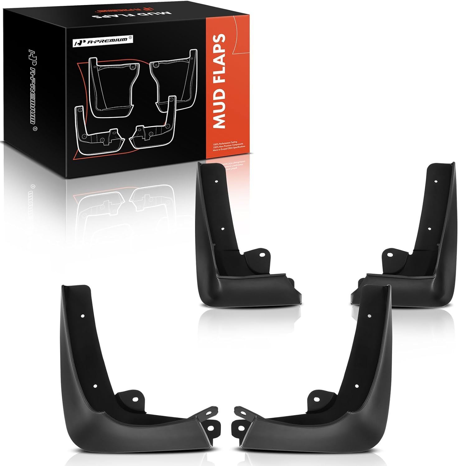 A-Premium Mud Flaps Splash Guards Replacement for Tesla Model X 2016-2020 Front and Rear 4-PC