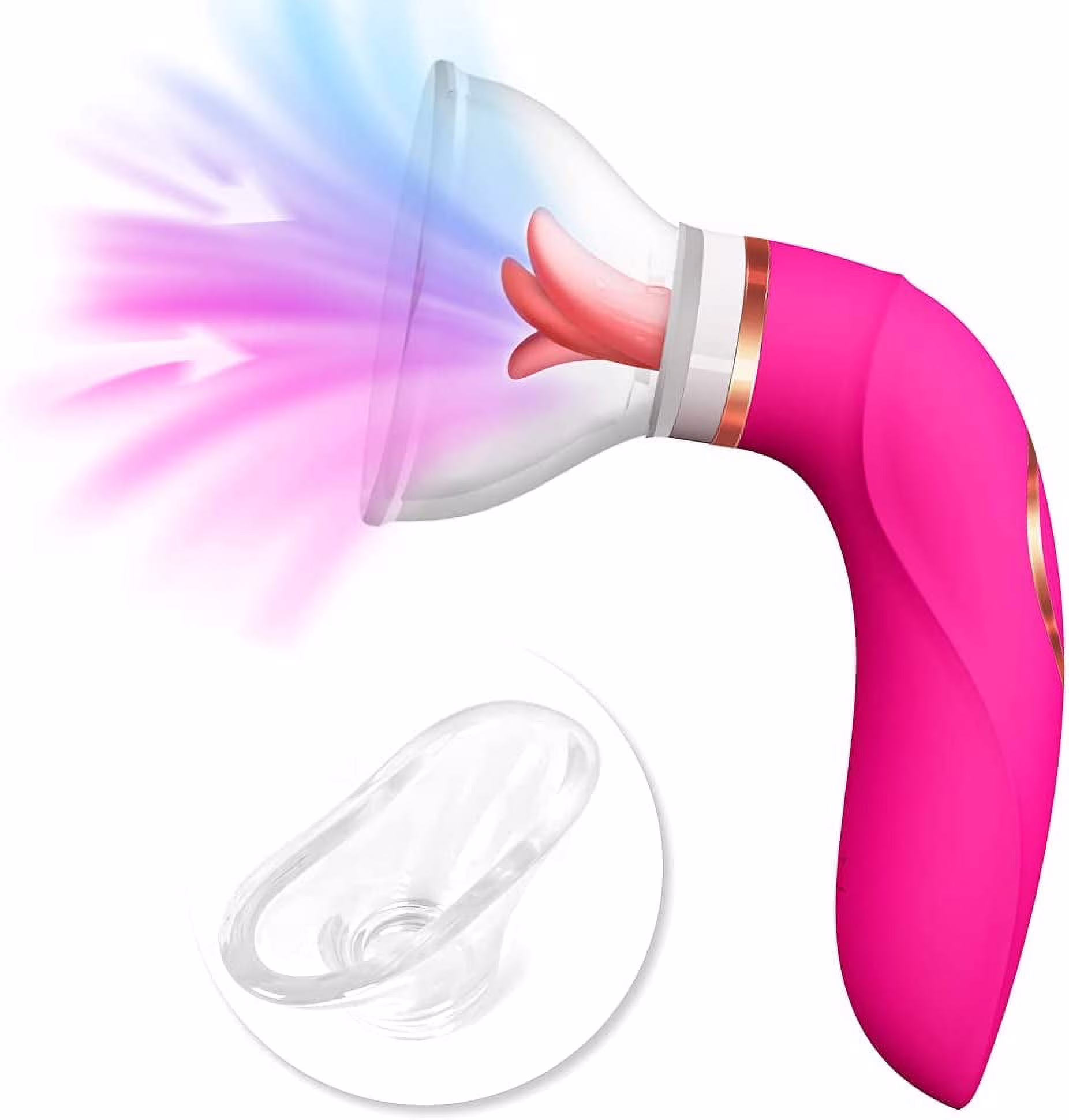 Licking Massager Whisper Quiet,Waterproof,Wireless Massaging Device,Cordless Clitorial Sucking Vibrate Rabbit Vibranting Wand USB Charging Vibrador for Neck Shoulder Back Body Tool