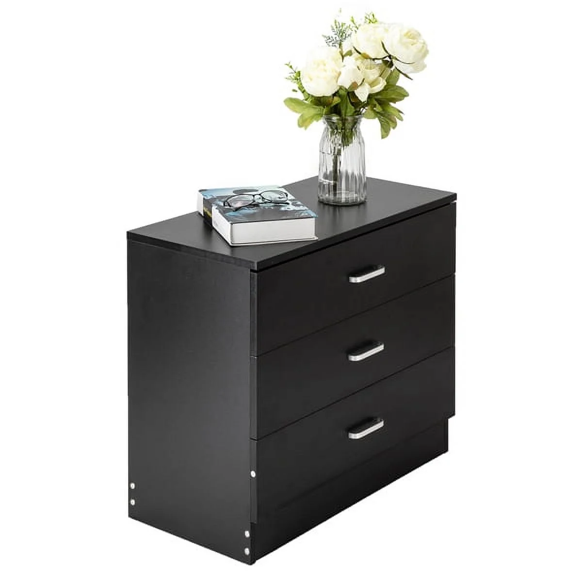 Wood Simple 3-Drawer Dresser Black(=15036471, =43556589)