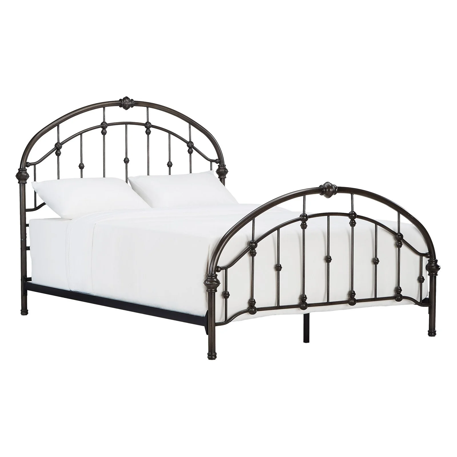 Weston Home Marlow Arched Metal King Bed, Antique Dark Bronze
