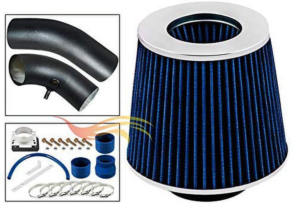 RW SERIES - MATTE BLACK PIPE BLUE - SHORT RAM INTAKE Compatible For 95-97 Compatible Ford Ranger/MAZDA B2300