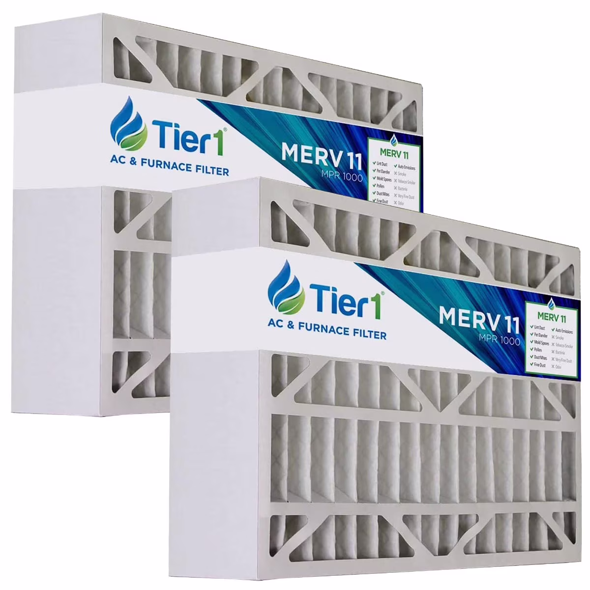 Tier1 16x25x5 Merv 11 Replacement for Honeywell FC100A1029 AC Furnace Filter 2 Pack
