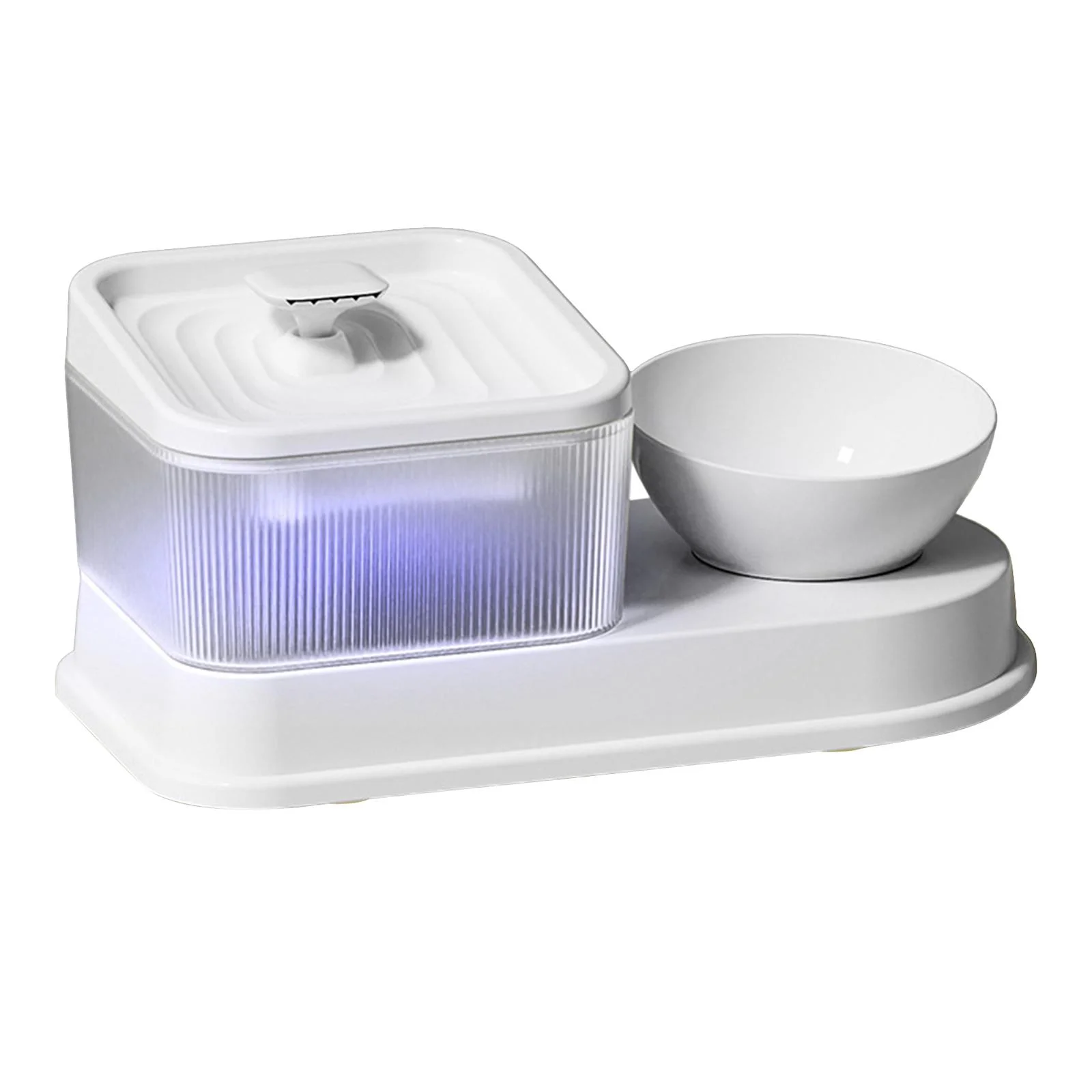 2 Automatic Feeder Waterer Drinking Fountain Durable Pet Bowls Set 30dB Silent Multifunctional Automatic Water Dispenser for Cat Kitten Upgrade