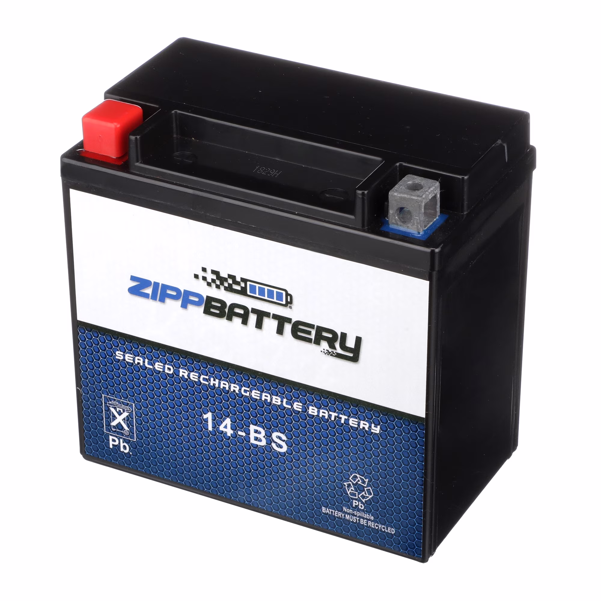 Zipp Battery YTX14-BS (14-BS 12 Volt,12 Ah, 200 CCA) Motorcycle Battery for Buell 500cc Blast 2002