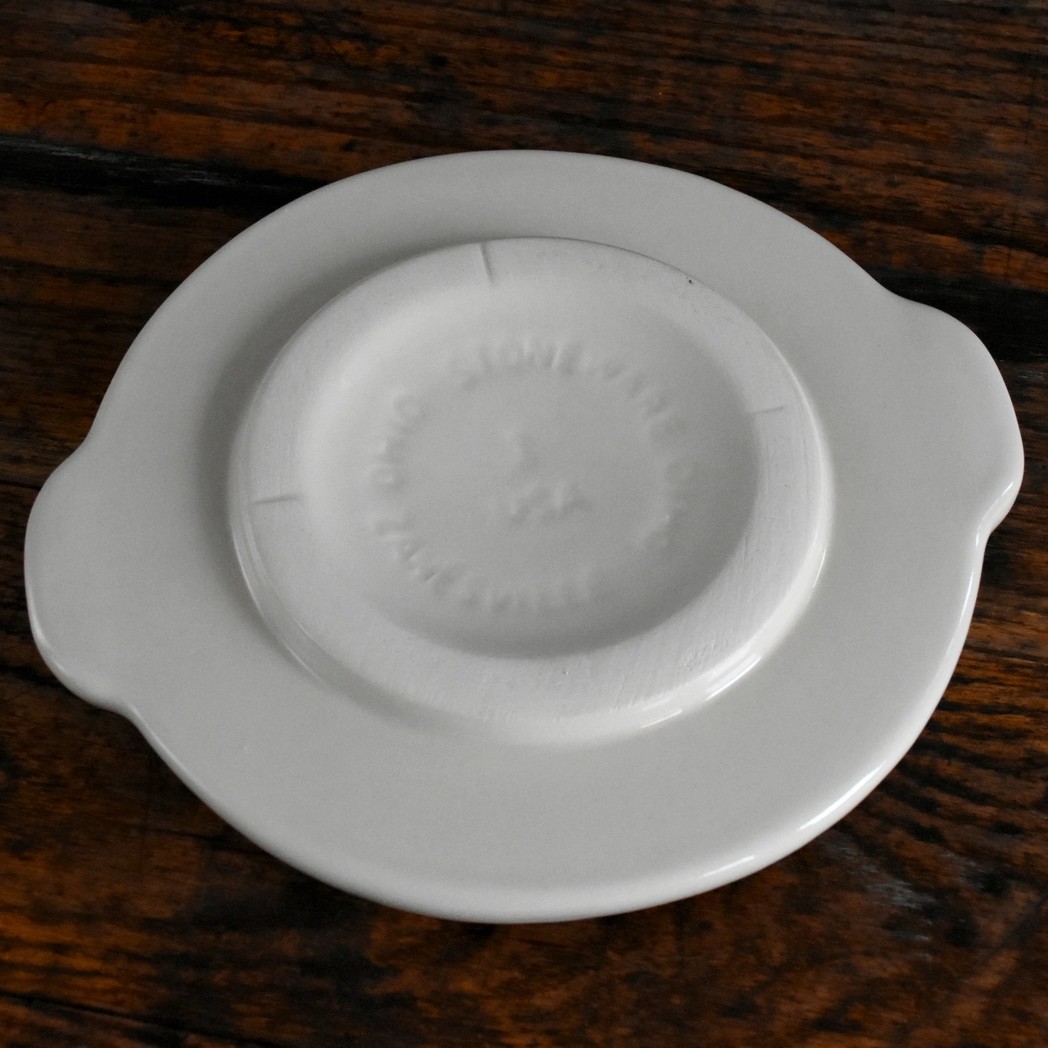 Ohio Stoneware 11600 Crock Cover, White, 1 Gallon