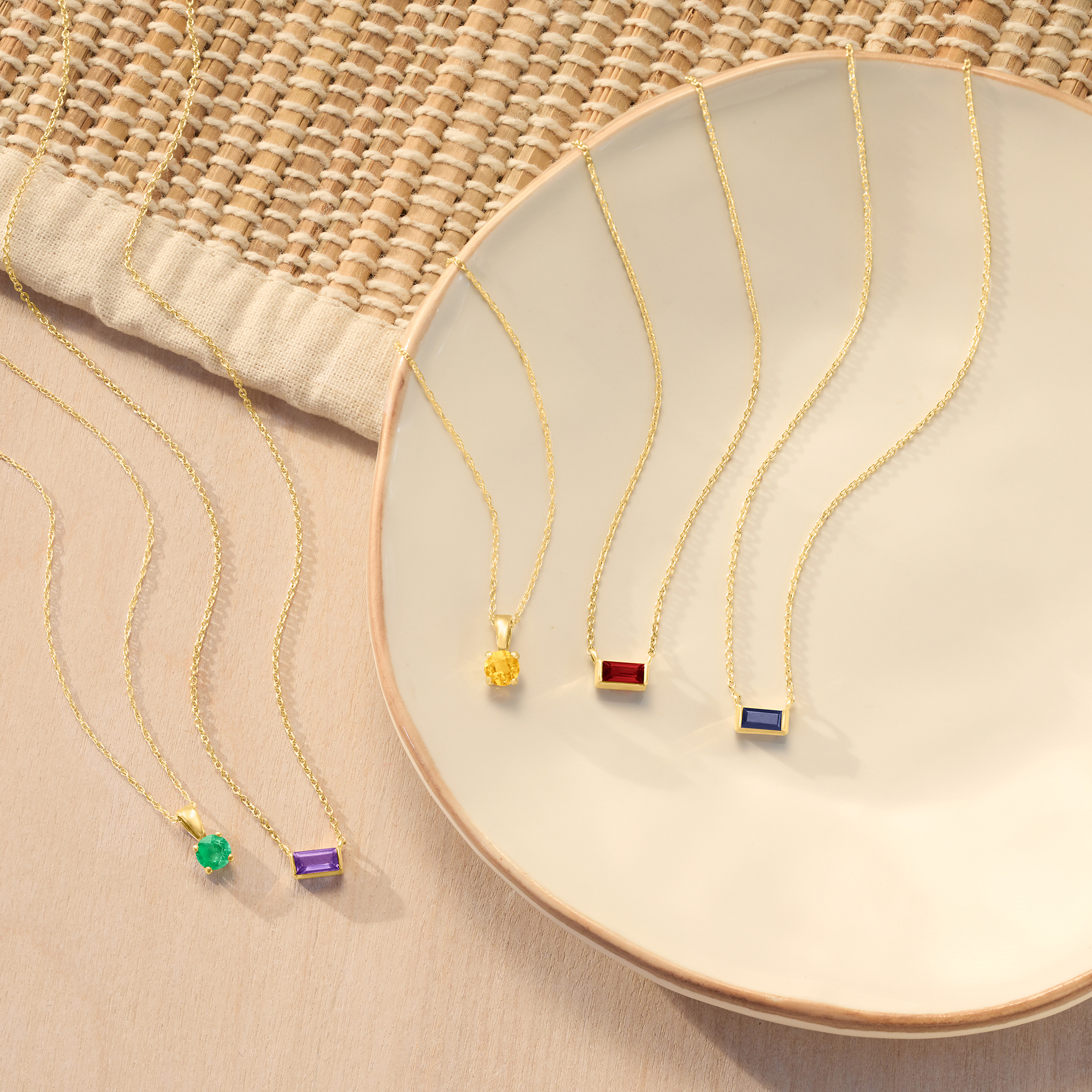 RS Pure by Ross-Simons 0.20 Carat Sapphire Necklace in 14kt Yellow Gold