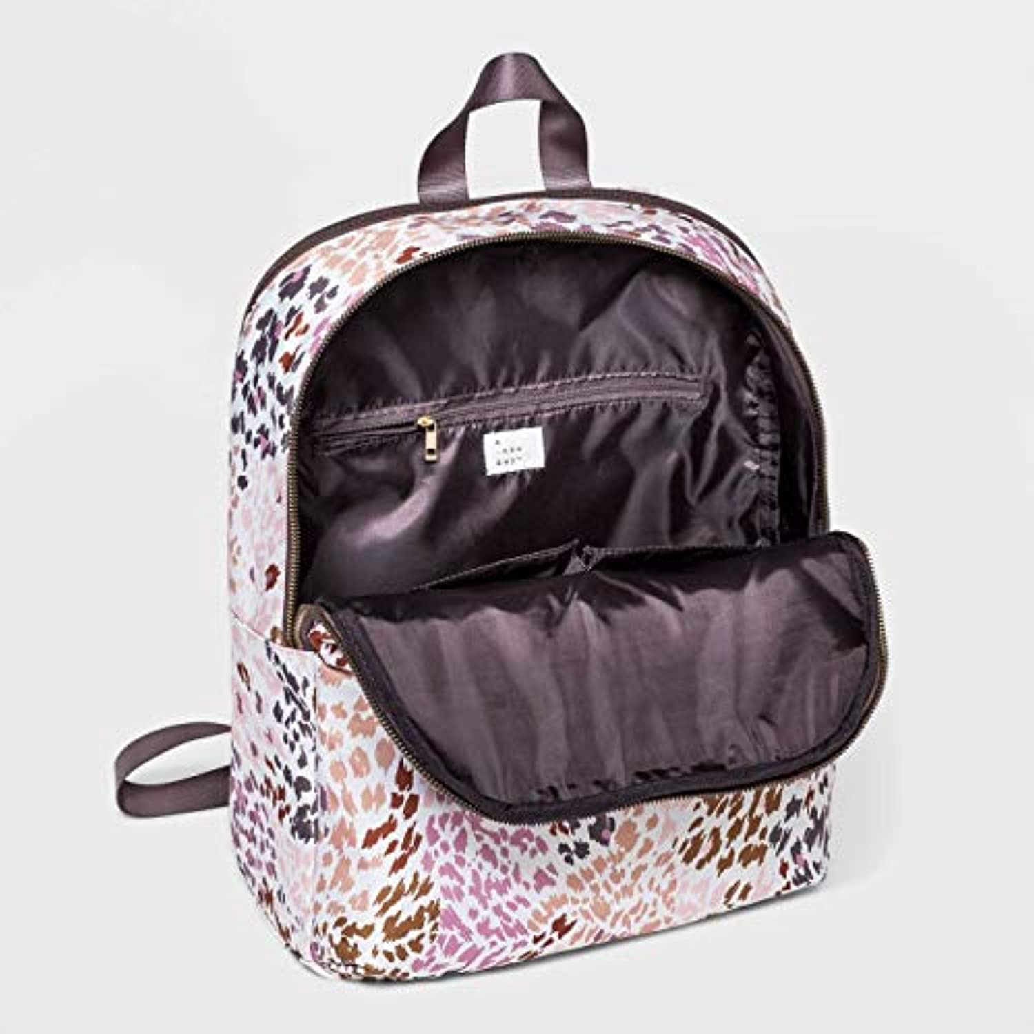 Leopard Print Recycled Polyester Packable Everyday Dome Zippered Backpack
