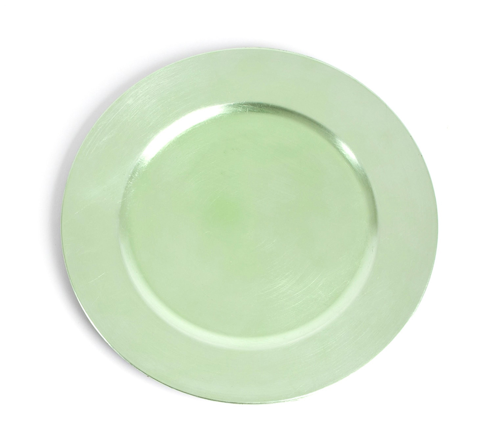 Fennco Styles Classic Design Holiday Decorative Charger Plate-Set of 4 (Pistachio)