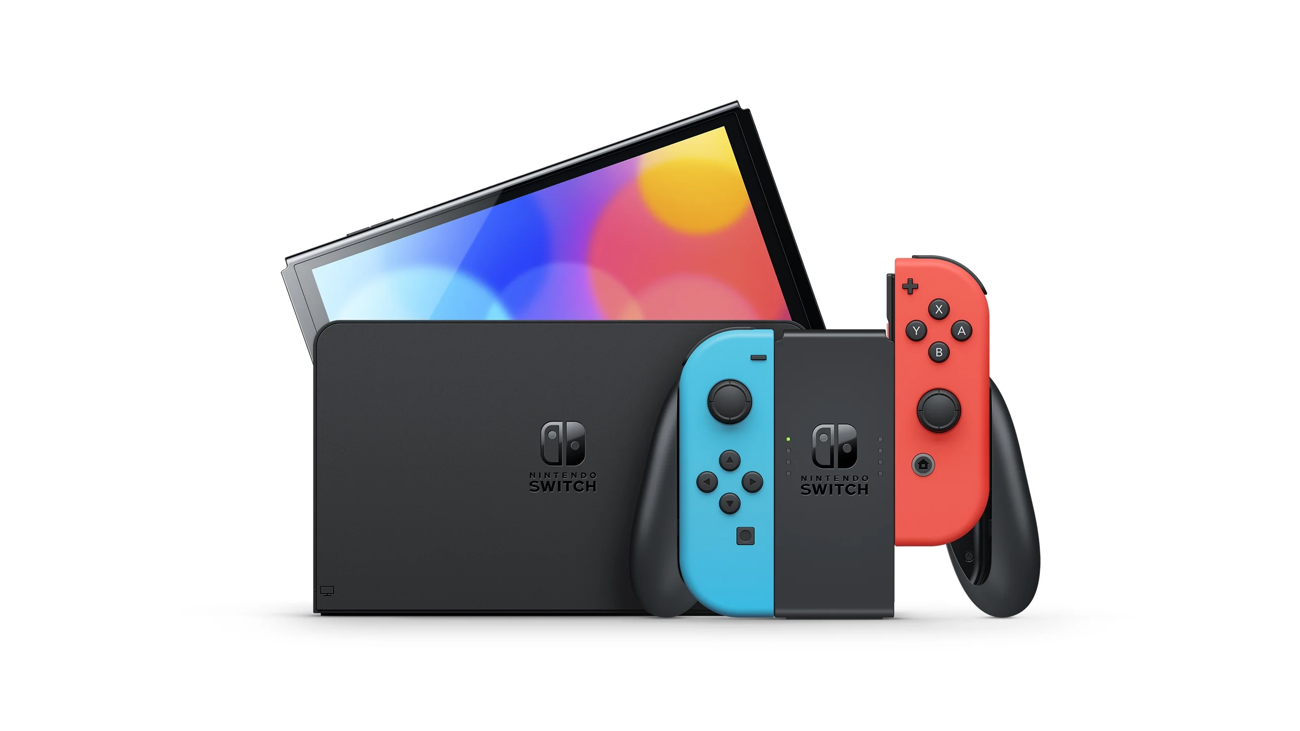 Nintendo Switch OLED Model with Red & Blue Joy-Con
