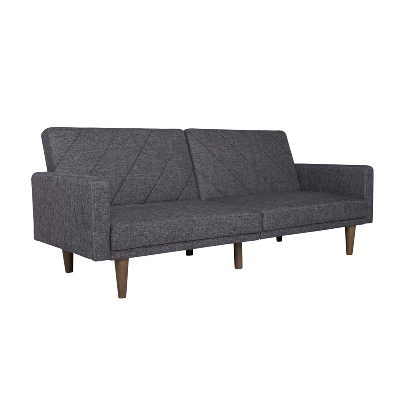 DHP Modern Retro Paxson Futon, Gray Linen